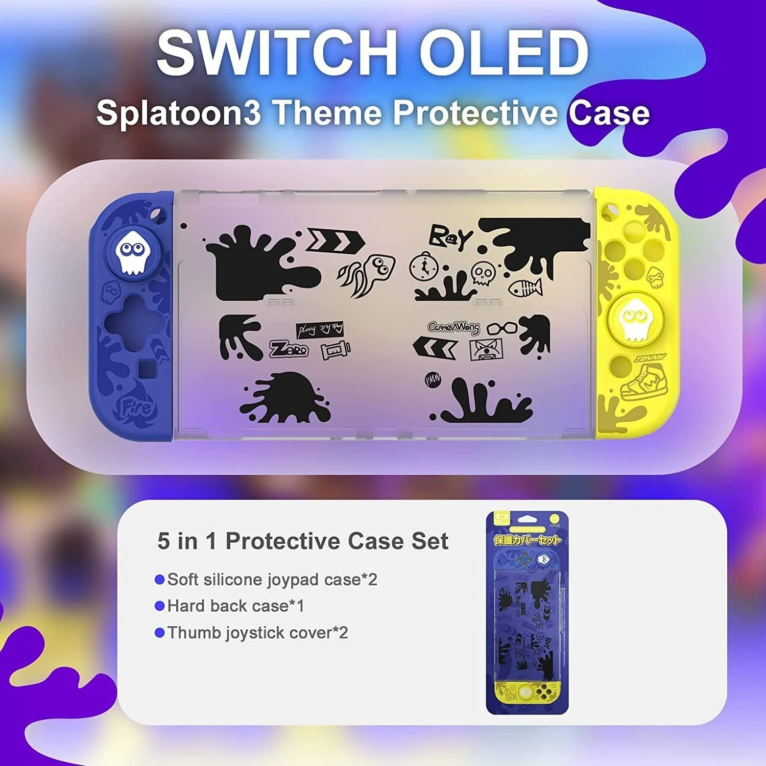 NSW IINE Protective Case For N-Switch OLED (Splatoon 3) (L710) - Image 6