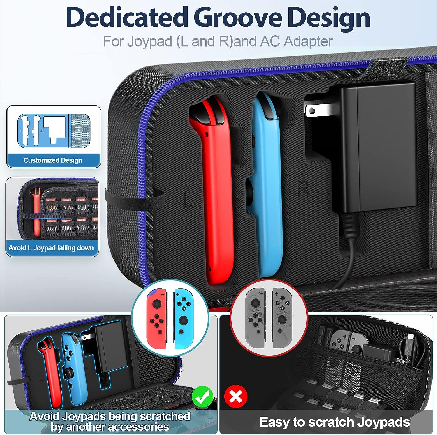 NSW OIVO Carry Case FOR N-Switch / N-Switch OLED (Blue) (IV-SW188) - Image 7