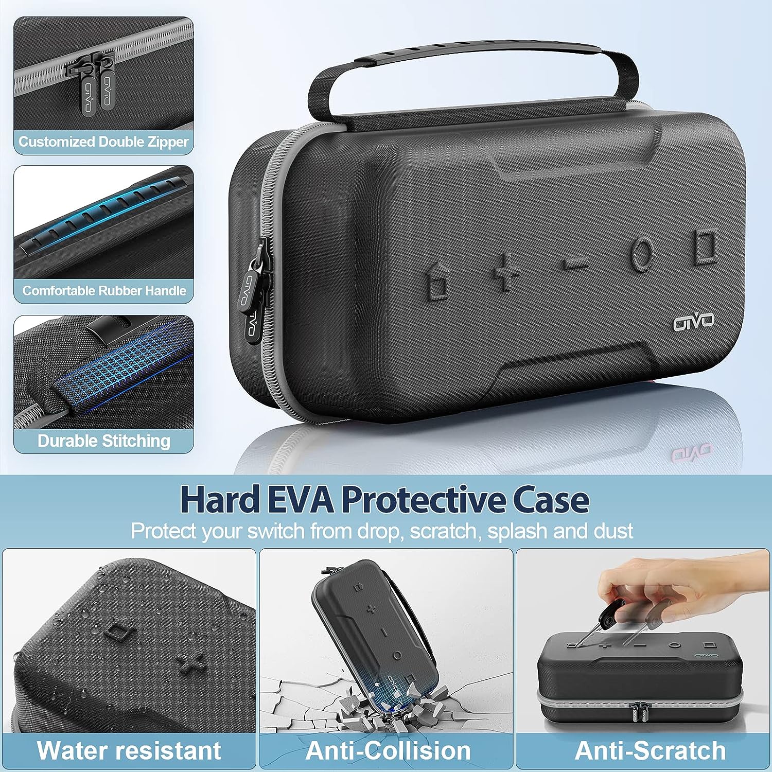 NSW Oivo Carry Case For N-Switch / N-Switch Oled (Gray) (IV-SW188) - Image 2