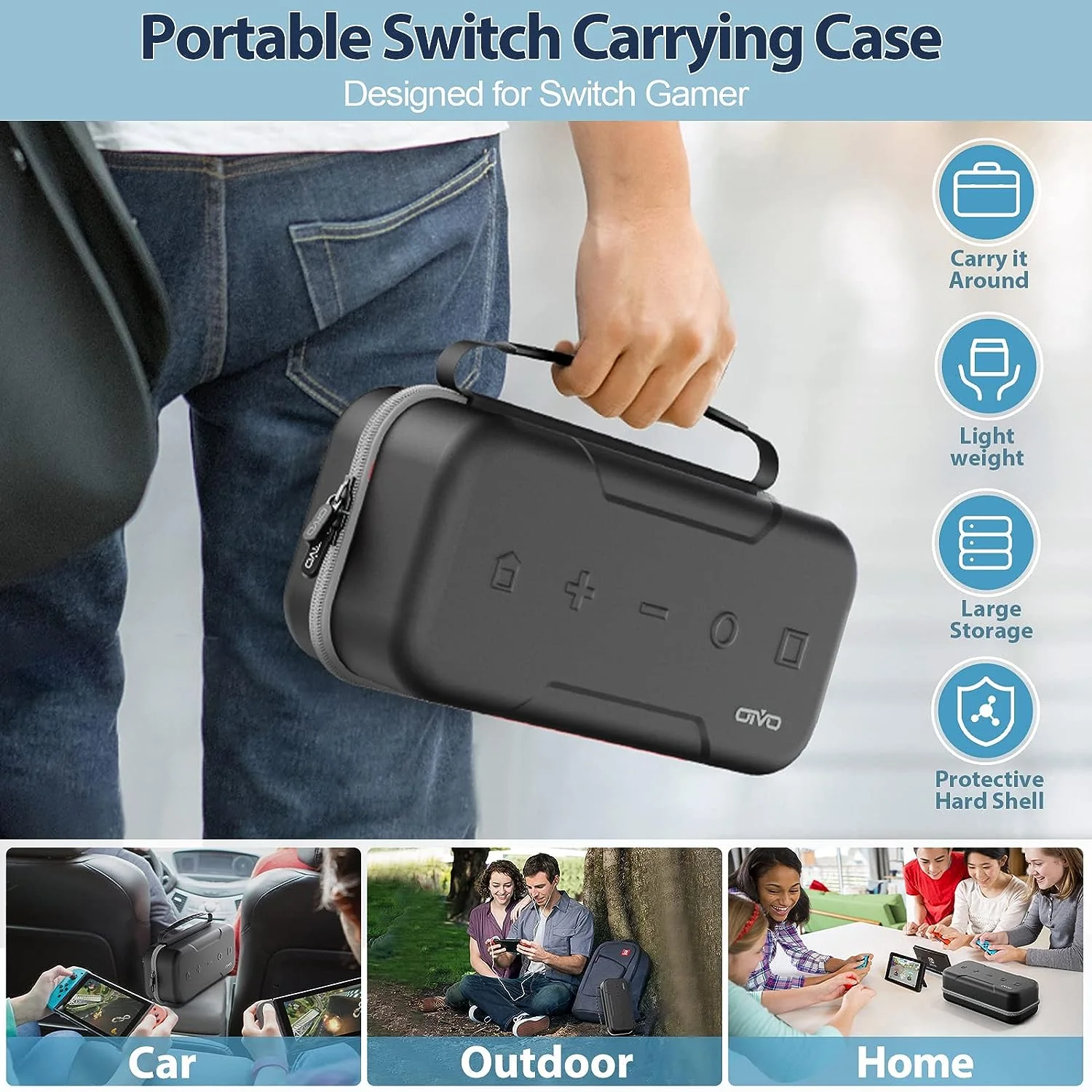 NSW Oivo Carry Case For N-Switch / N-Switch Oled (Gray) (IV-SW188) - Image 6