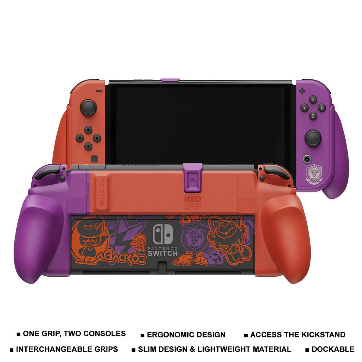 NSW SKULL & CO. Neogrip Limited Edition Pokemon Scarlet & Violet For Switch OLED/Switch (NSNG-LTD-SV)