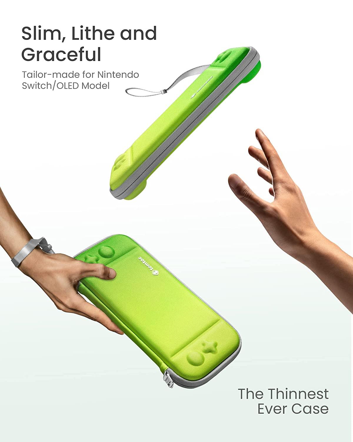 NSW Tomtoc Fancy Series 2 Slim Protective Case For N-Switch OLED / N-Switch (Neon Green) (A0531T1) - Image 4