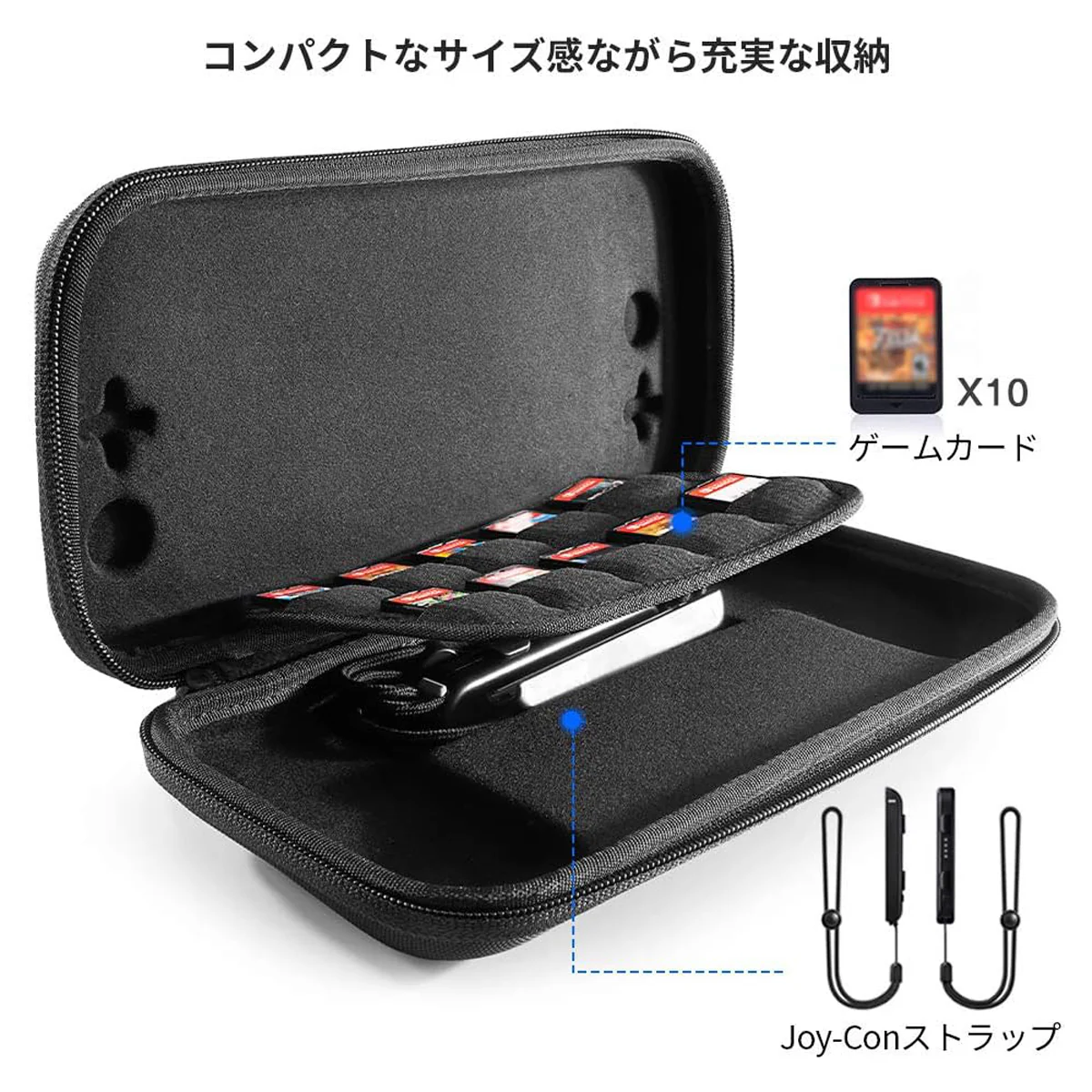 NSW TOMTOC TRAVEL CASE COMBO SET DESIGNED FOR N-SWITCH (BLACK) (A05-008D) - Image 4