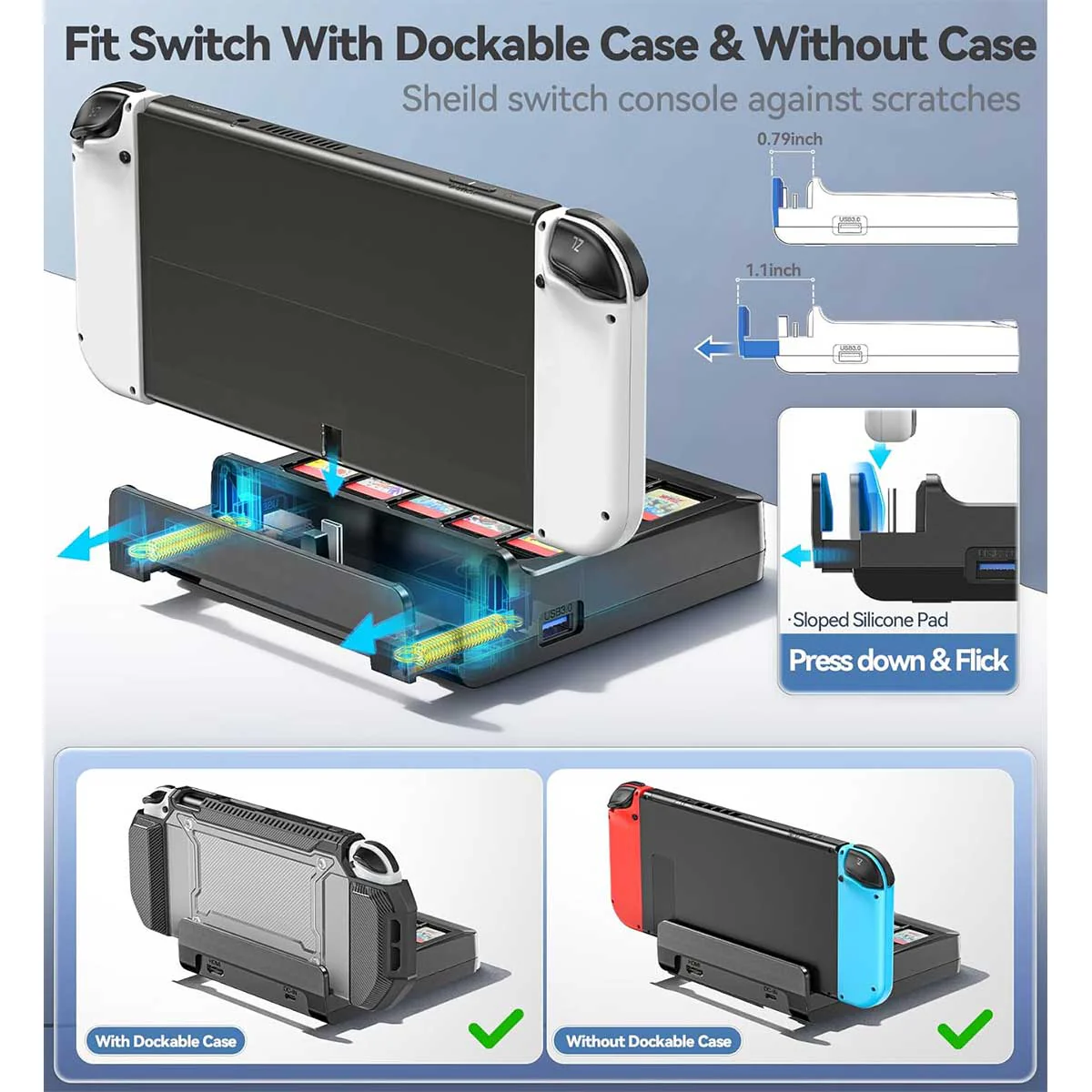NSW TV Docking Station With 10 Game Slot For Switch / Switch OLED (NG-SW279) - Image 2