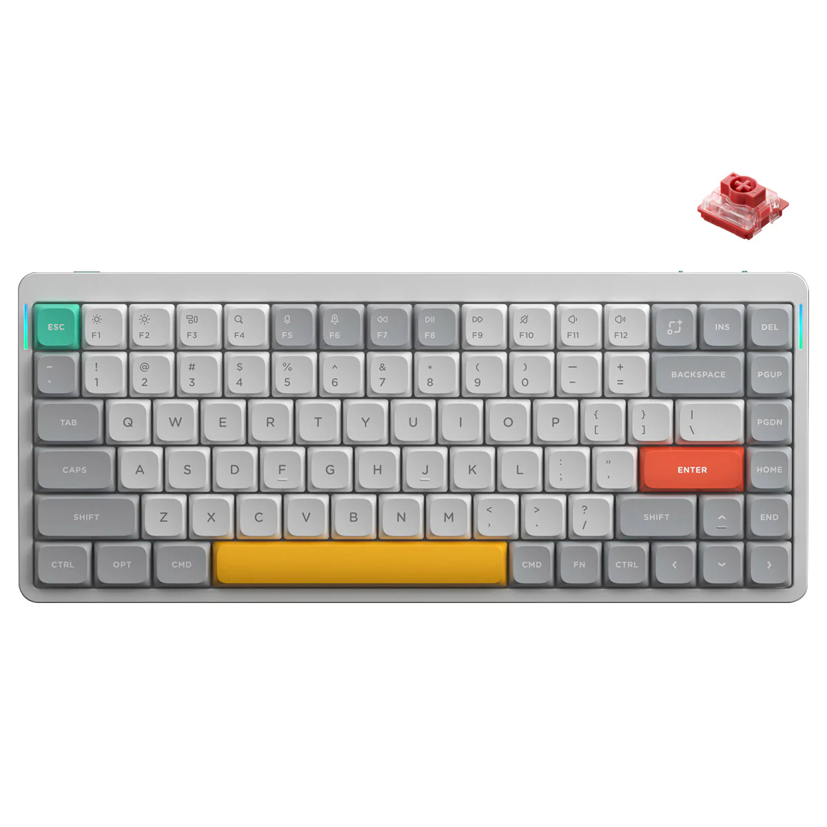 NuPhy Air75 V2 QMK/VIA RGB Hot-Swappable 84-Key Wireless Mechanical Keyboard (Ionic White) (Cowberry Switch) - Image 8