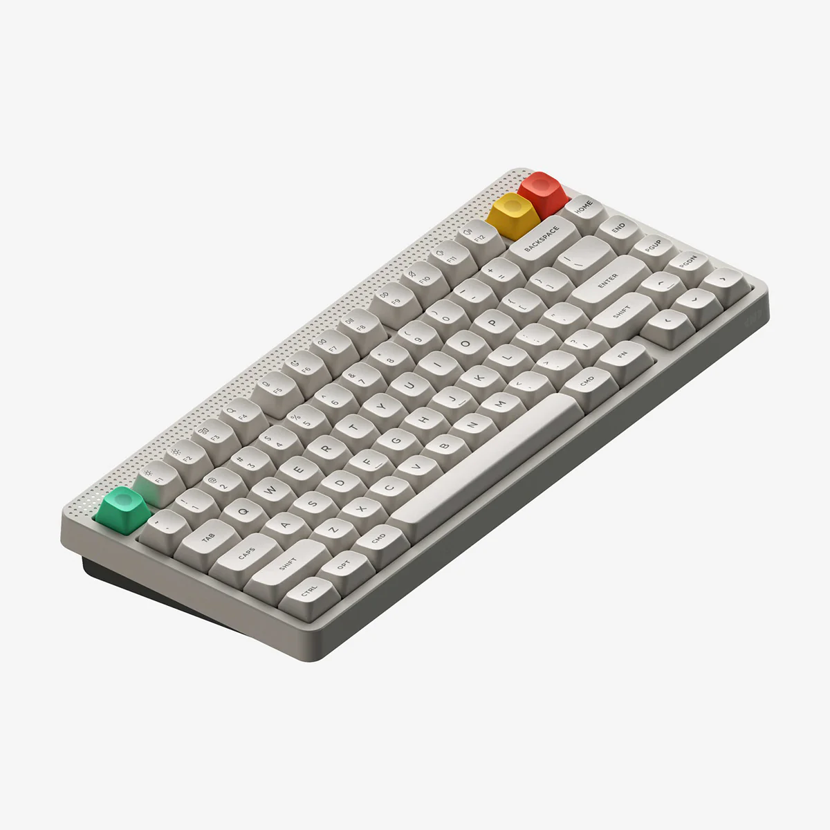 Nuphy Node75 High-Profile Hot-Swappable 82-Key Tri-Mode Wireless Mechanical Keyboard (Lunar White) (Blush Max Switch) - Image 2