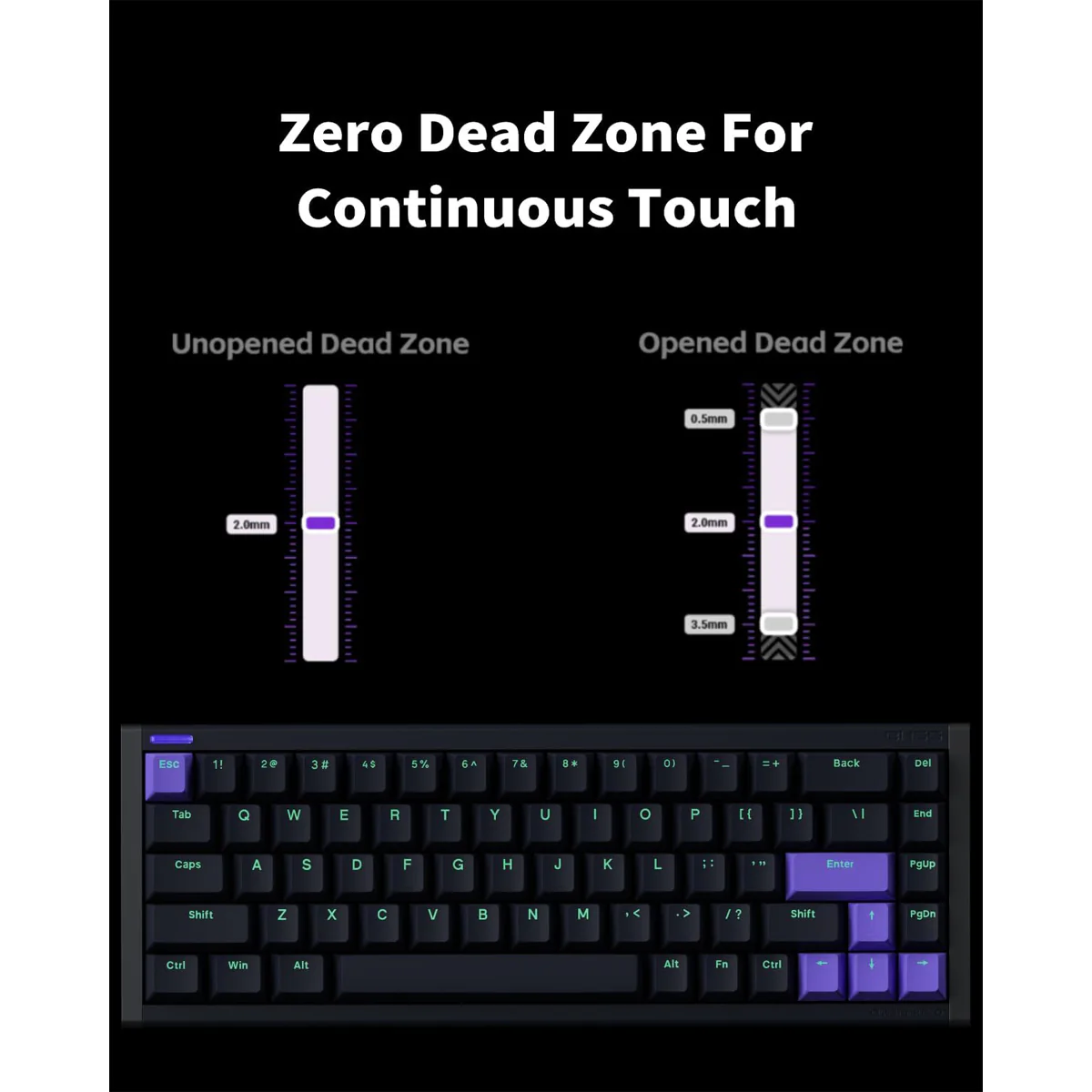 NuPhyX BH65 RGB 68-Key High-Profile Gaming Keyboard (Dark Matter) (Magnetic Jade Gaming Switch, Magnetic Jade Pro Gaming Switch) - Image 7