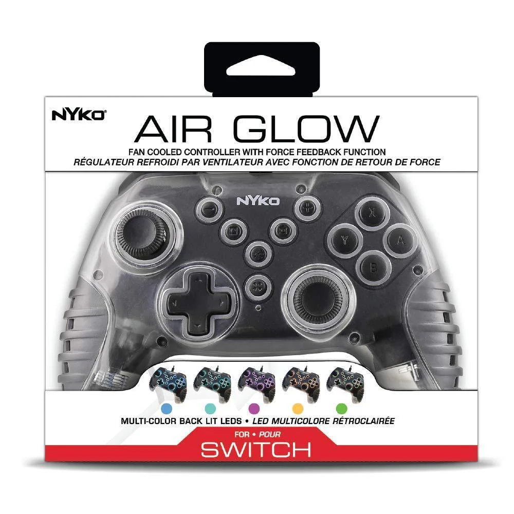 Nyko NSW Air Glow LED Fan-Cooled Wired Controller W/ Force Feedback Function Multicolor - Image 6