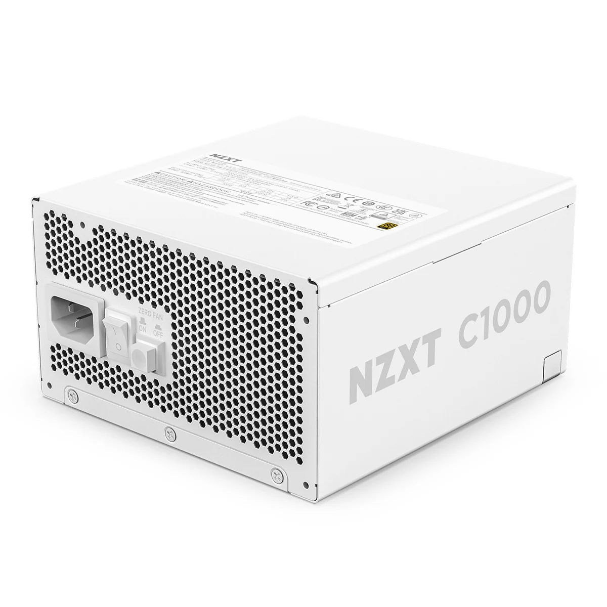 NZXT C1000 Gold 1000W 80+ Gold Fully Modular Low-Noise ATX 3.1 Power Supply (Matte White) (PA-0G2BW-US) - Image 3
