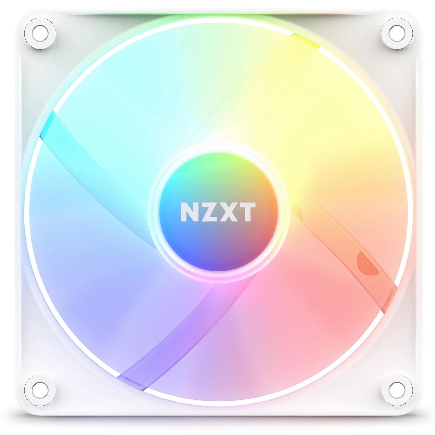 NZXT F120 RGB Core 120MM Hub-Mounted RGB Fan (Matte White) (RF-C12SF-W1) - Image 3
