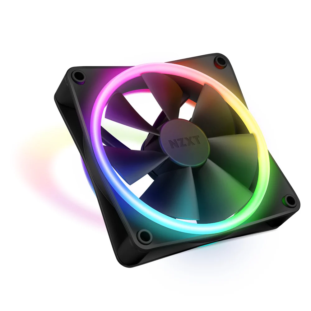 NZXT F120 RGB Duo 120MM Dual-Sided Fans (Matte Black) (RF-D12SF-B1)