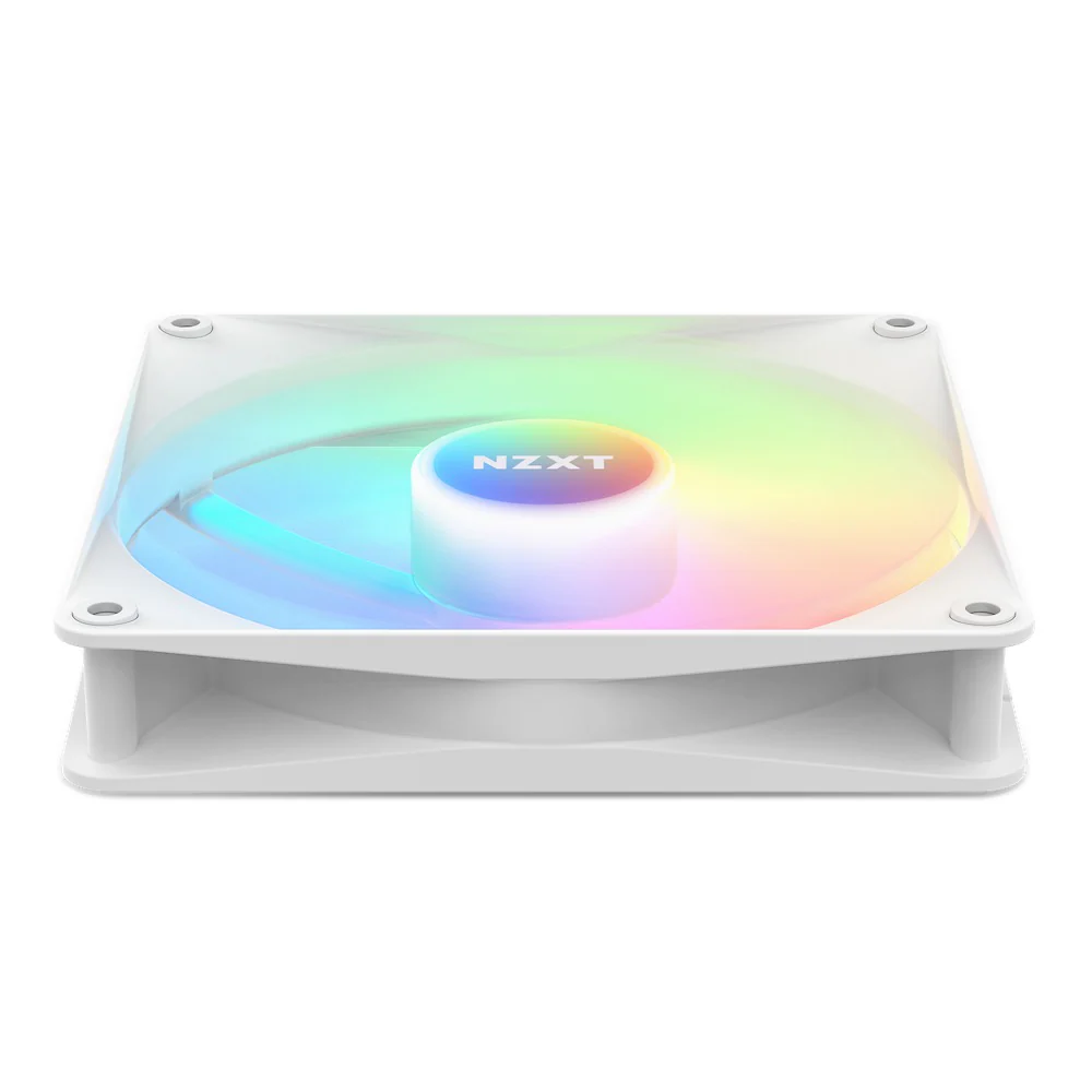 NZXT F140 RGB Core 140MM Hub-Mounted RGB Fan (Matte White) (RF-C14SF-W1) - Image 4