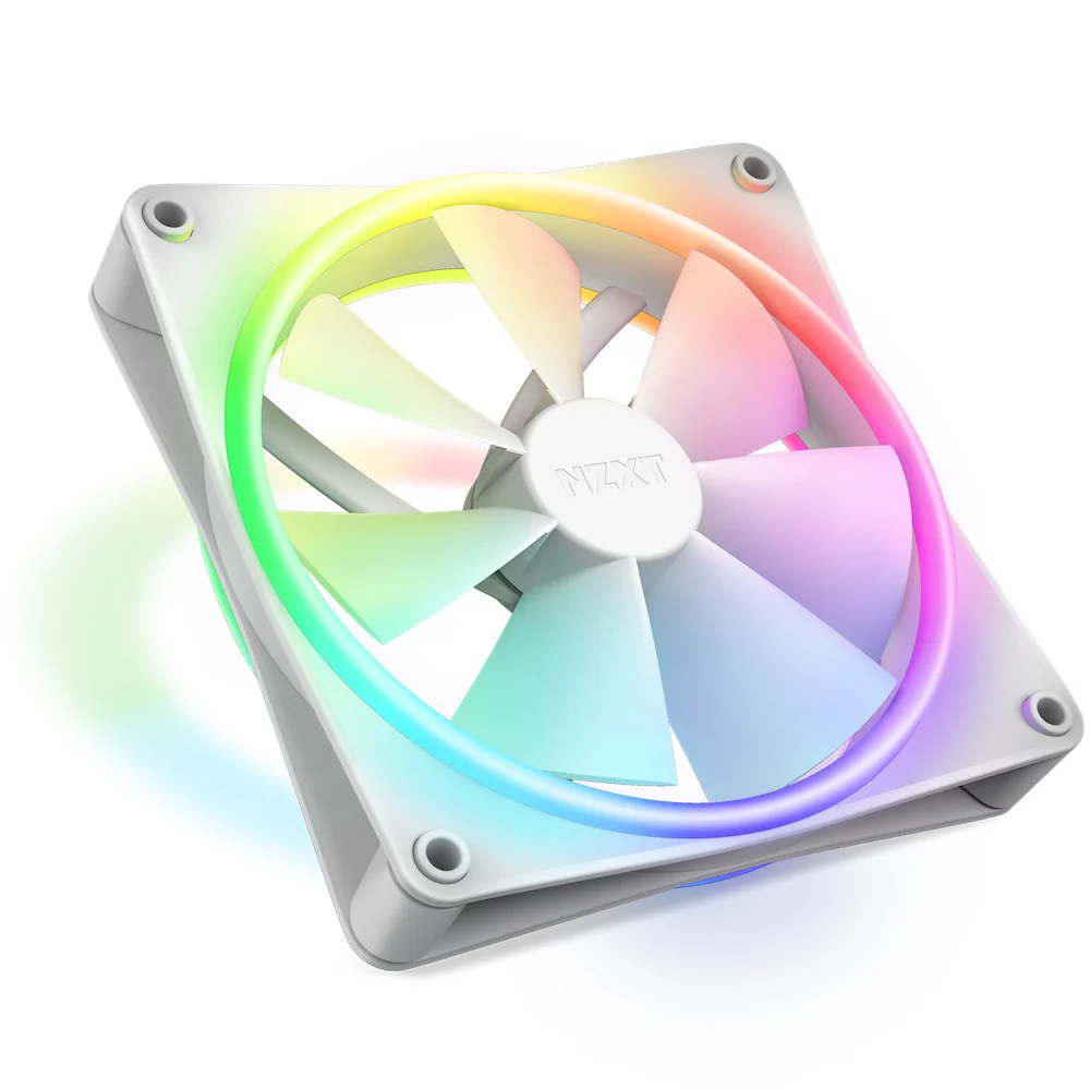 NZXT F140 RGB Duo 140MM Dual-Sided Fans (Matte White) (RF-D14SF-W1)