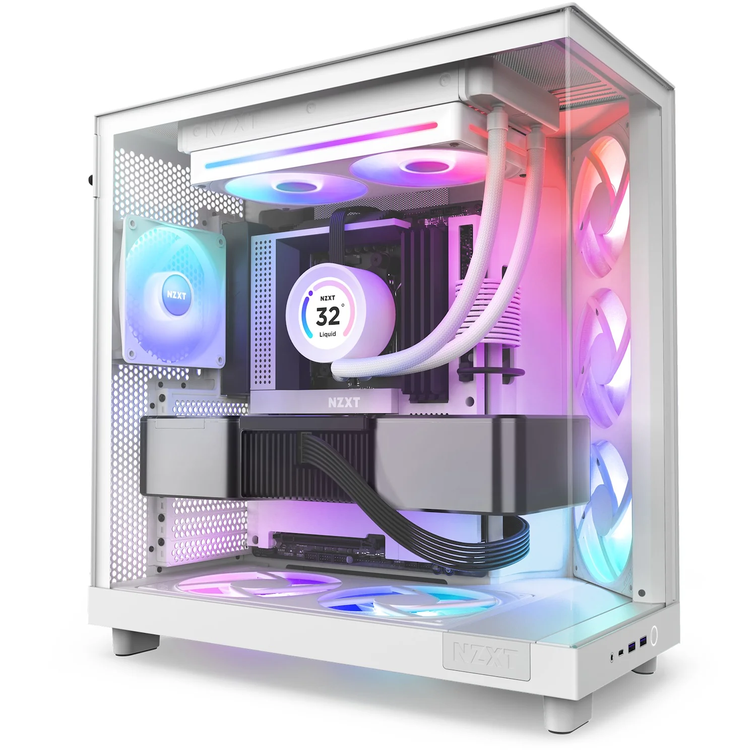 NZXT F240 RGB Core 240mm Single-Frame RGB Fan Unit (Matte Black, Matte White) - Image 13