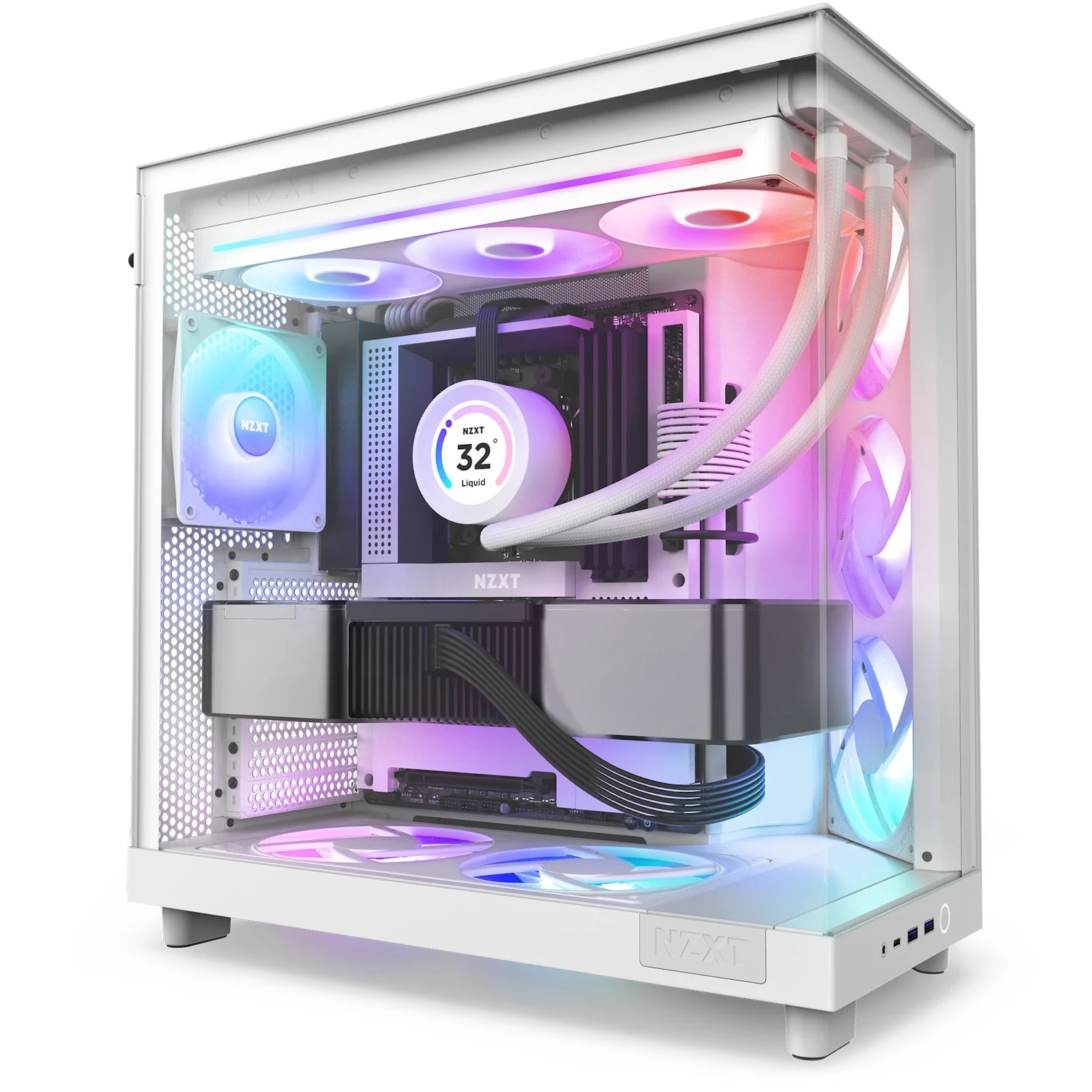 NZXT F360 RGB Core 360mm Single-Frame RGB Fan Unit (Matte Black, Matte White) (RF-U36HF-B1, RF-U36HF-W1) - Image 9