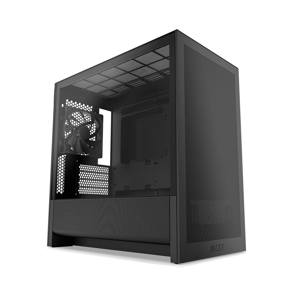 NZXT H3 Flow TG Side Panel Micro-ATX Airflow Case (Black, White) - Image 10