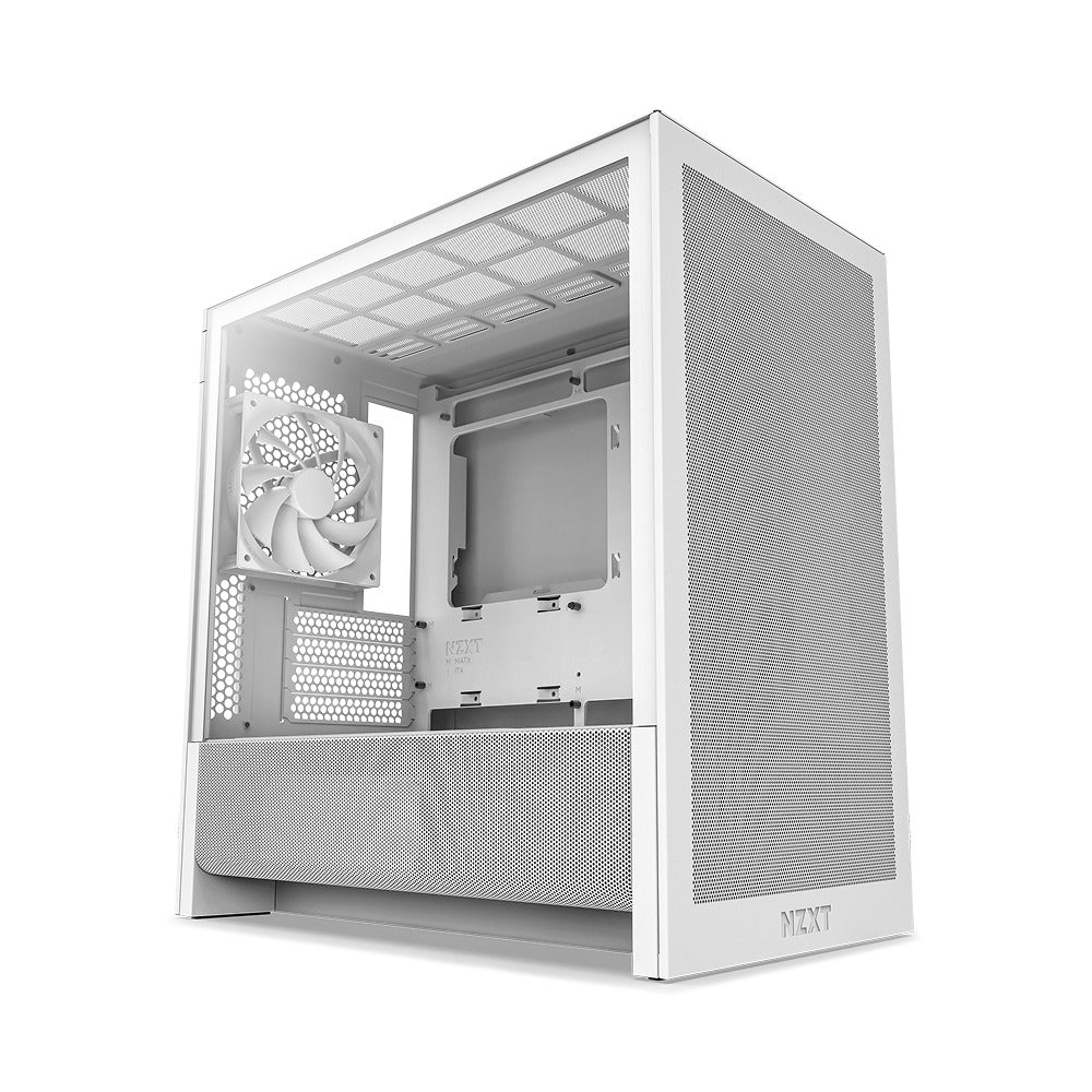 NZXT H3 Flow TG Side Panel Micro-ATX Airflow Case (Black, White) - Image 11