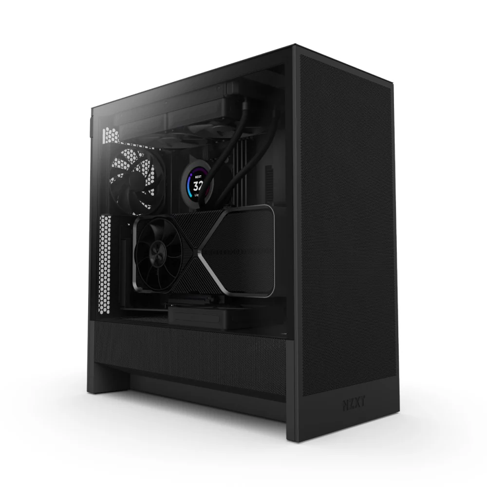 NZXT H5 Flow Compact ATX Mid-Tower Airflow Case (Black, White) (CC-H52FB-01, CC-H52FW-01) - Image 5
