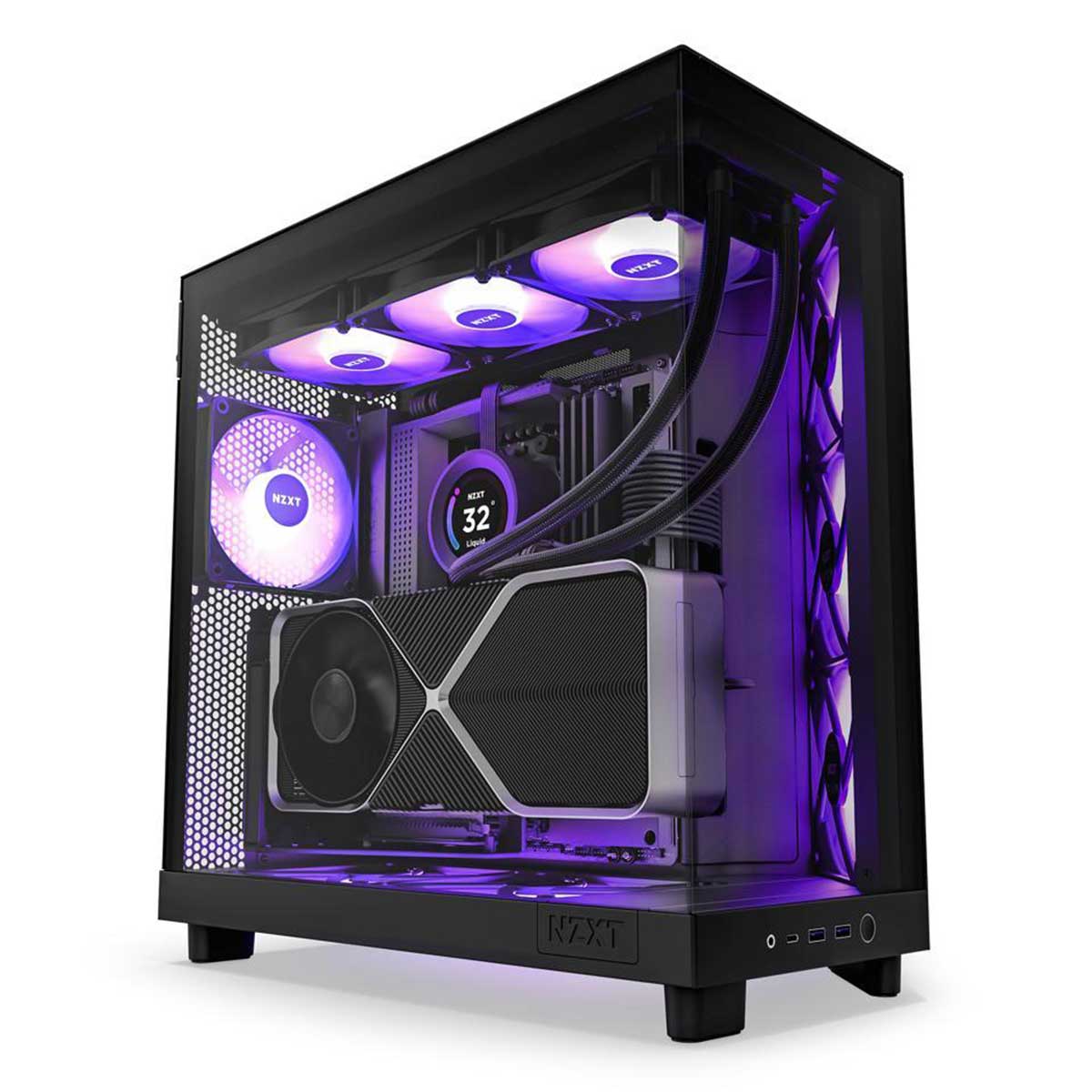 NZXT H6 Flow RGB Compact Dual-Chamber ATX Mid-Tower Airflow Case With RGB Fans - Image 18
