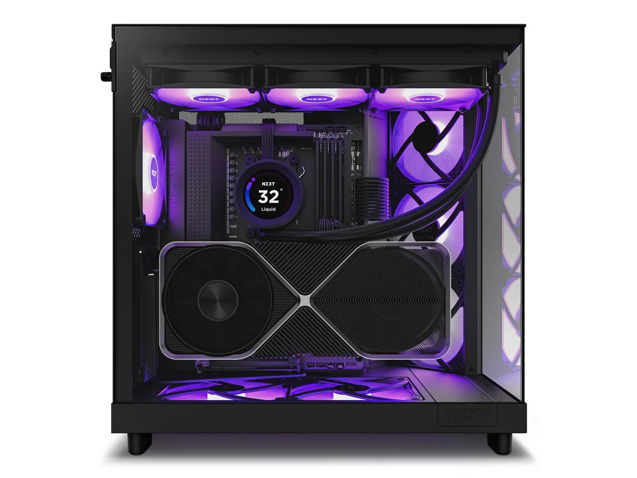 NZXT H6 Flow RGB Compact Dual-Chamber ATX Mid-Tower Airflow Case With RGB Fans - Image 19