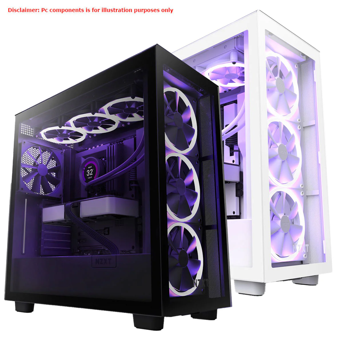 NZXT H7 Elite (2022) Premium Mid-Tower Case (Matte Black, Matte White)
