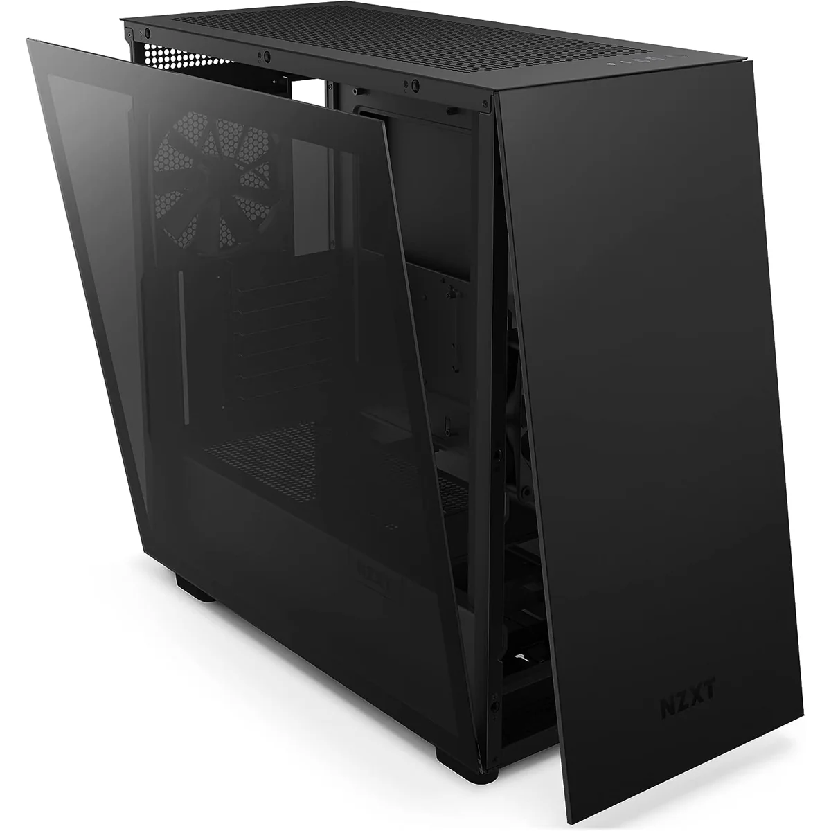 NZXT H7 Tempered Glass Side Panel ATX Mid-Tower PC Case (Black) (CM-H71BG-01) - Image 3