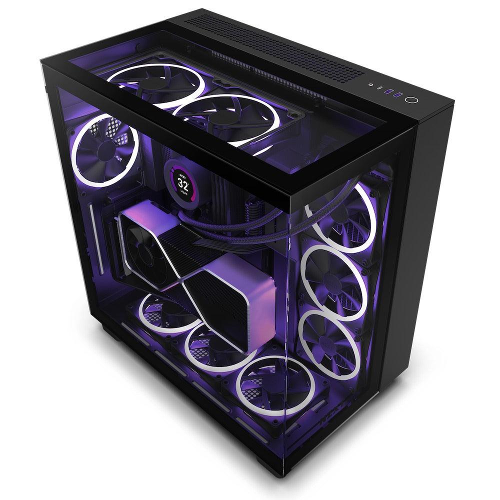 NZXT H9 Elite Premium Dual-Chamber Mid-Tower Airflow Case (Matte Black) (CM-H91EB-01)