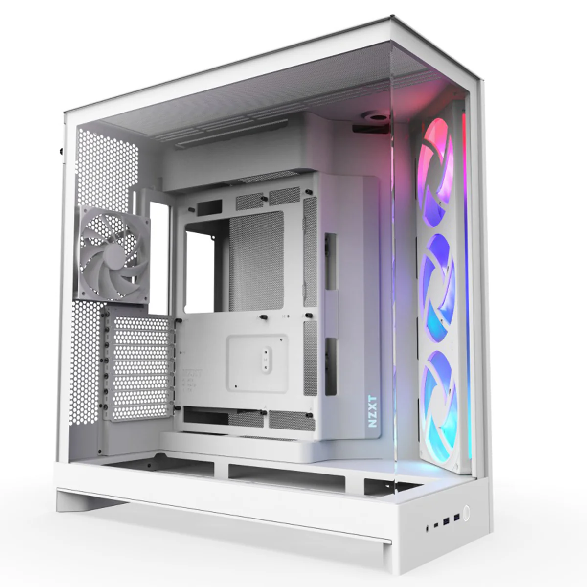 NZXT H9 Flow RGB Large Dual-Chamber Mid-Tower ATX Airflow Case with RGB (Black, White) - Image 12