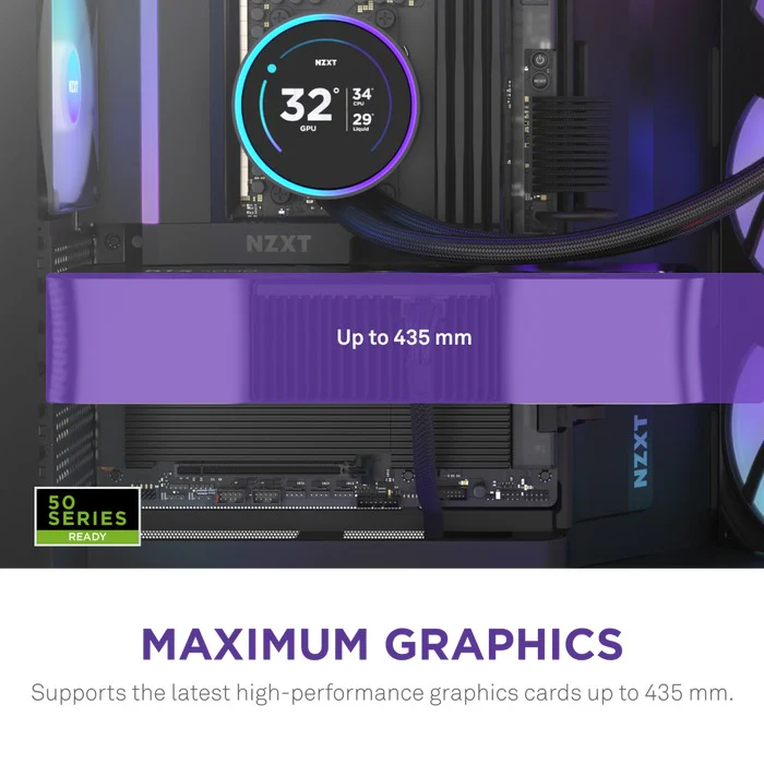 NZXT H9 Flow RGB Large Dual-Chamber Mid-Tower ATX Airflow Case with RGB (Black, White) - Image 5