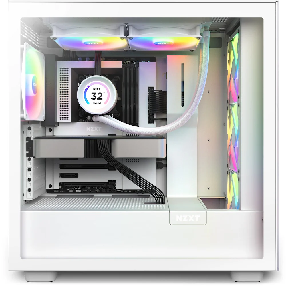 NZXT Kraken Elite 280 RGB 280MM AIO Liquid Cooler With LCD Display & RGB Fans (Matte White) (RL-KR28E-W1) - Image 5