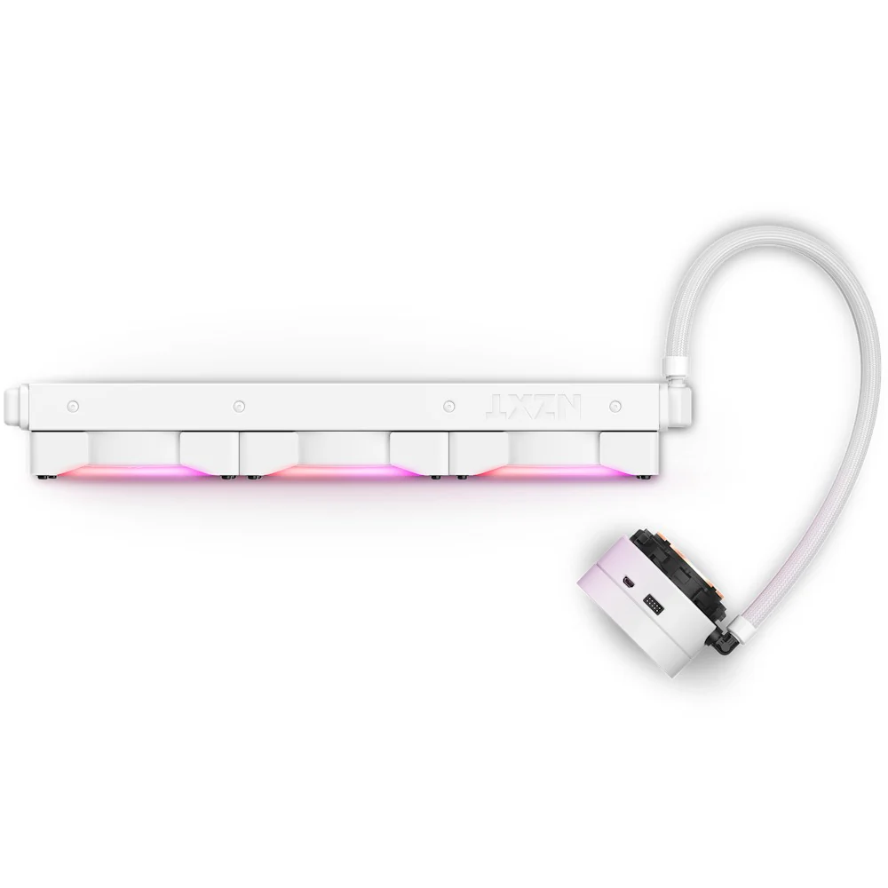 NZXT Kraken X73 RGB 360MM Liquid Cooler (Matte White) (RL-KRX73-RW) + NZXT LGA 1700 Bracket Kit + NZXT AM5 Bracket Kit - Image 2