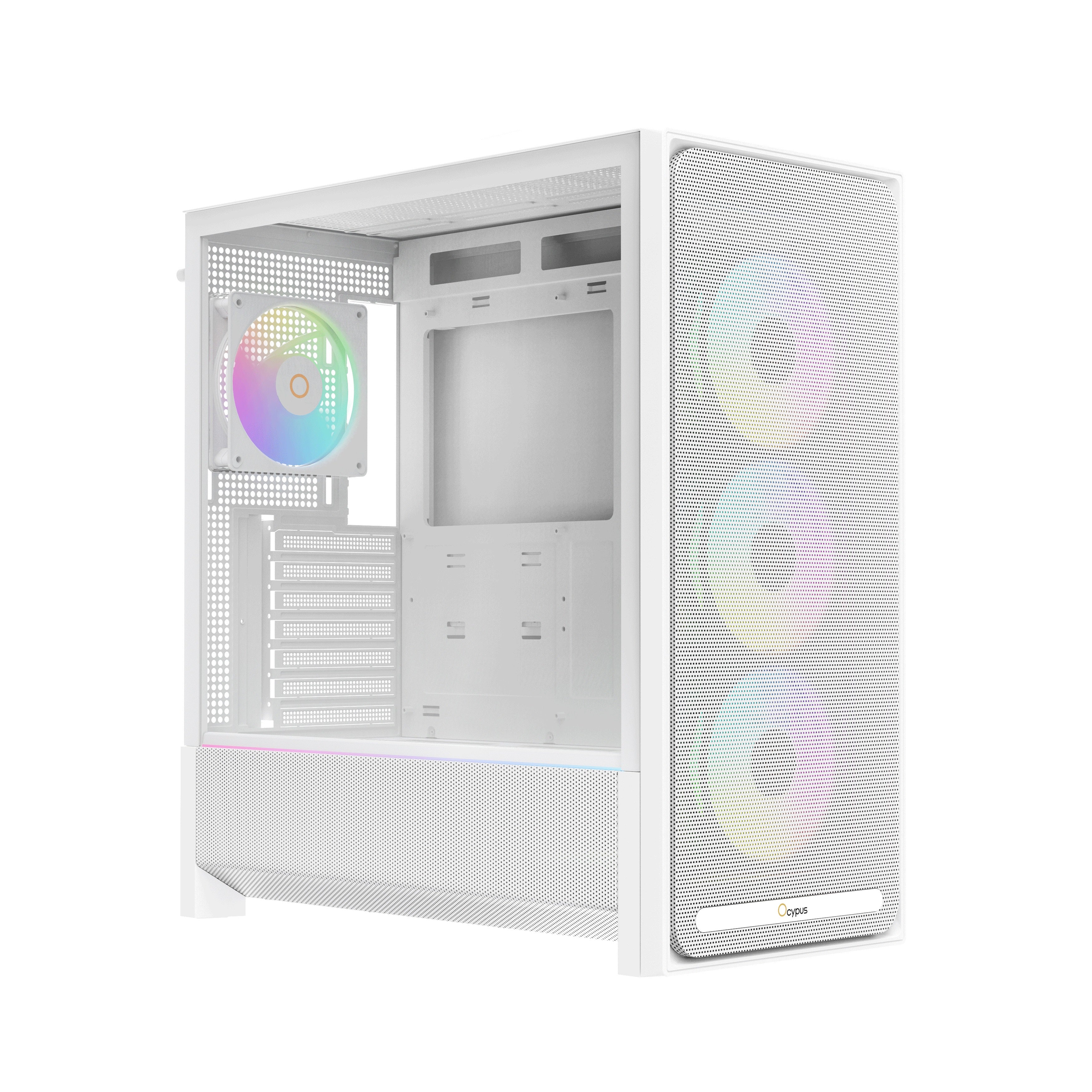 Ocypus Delta C70 ARGB Mid-Tower PC Case (Black, White) - Image 9