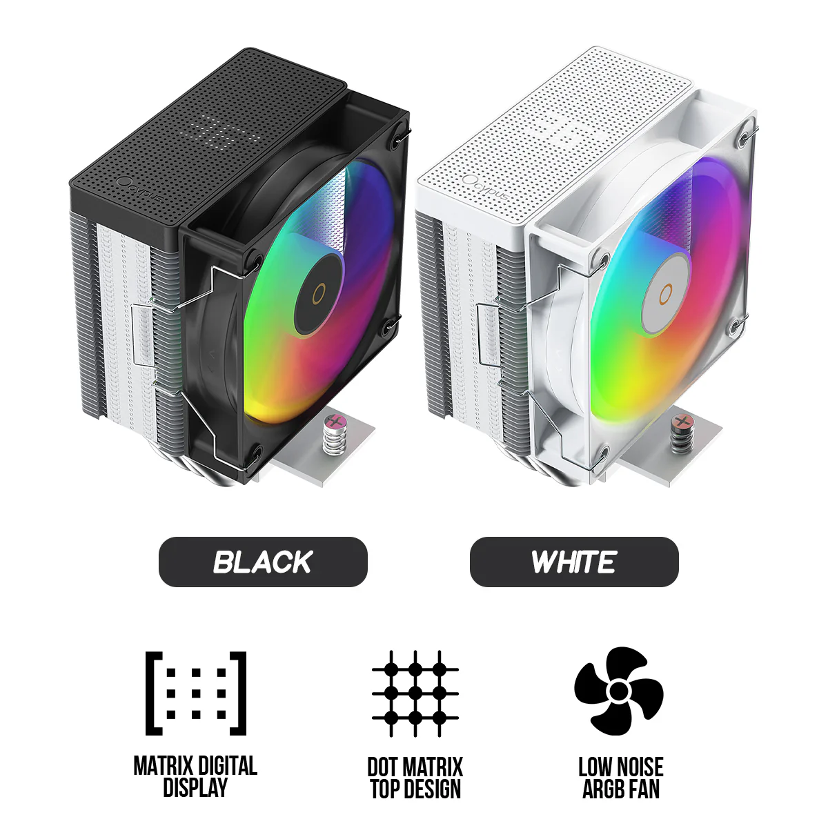 Ocypus Gamma A40 ARGB Digital CPU Cooler (Black, White) (Gamma-A40-BK1NAWD00X-GL, Gamma-A40-WH1NAWD00X-GL)