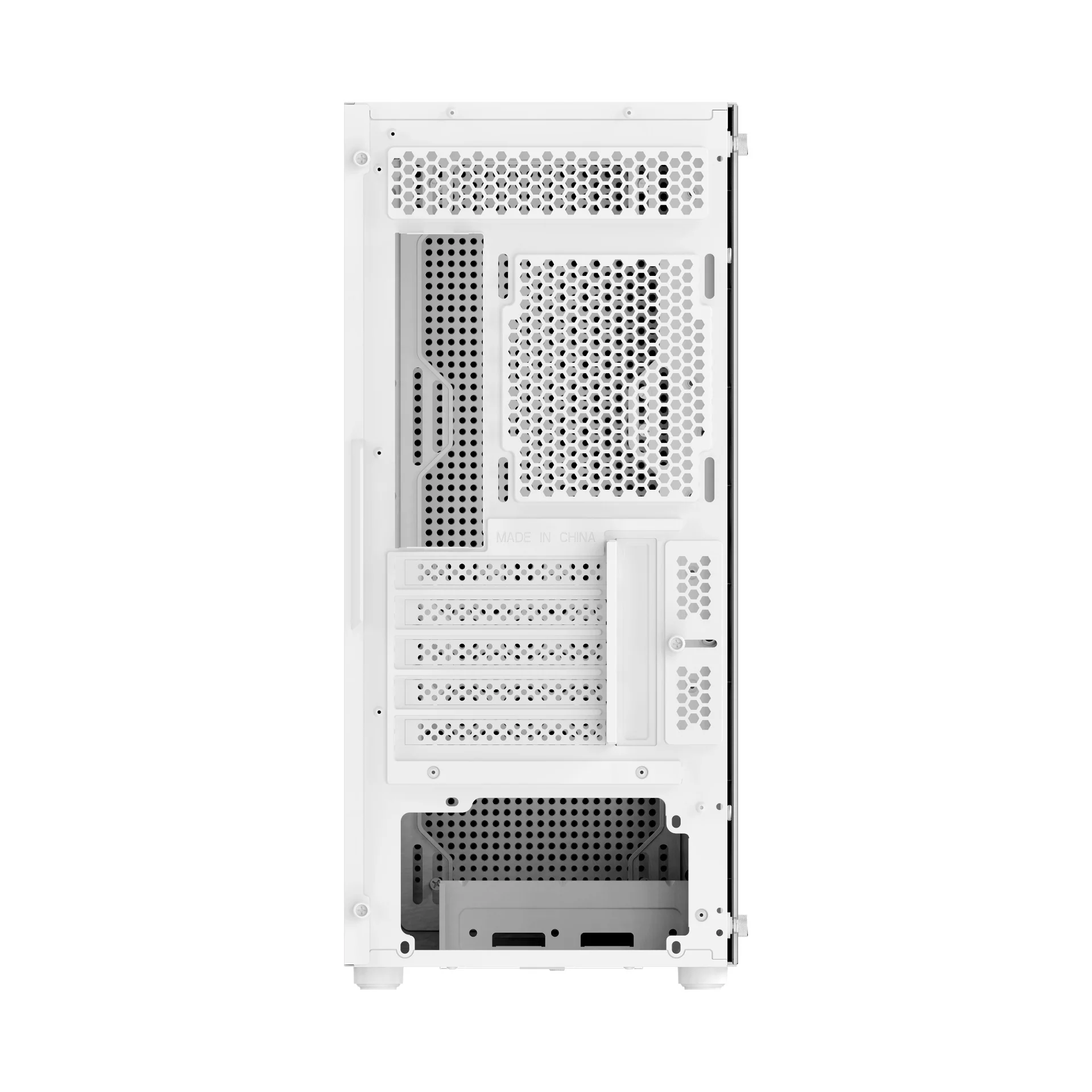 Ocypus Gamma C50 High Airflow Front Panel MATX Case (Black, White) - Image 11