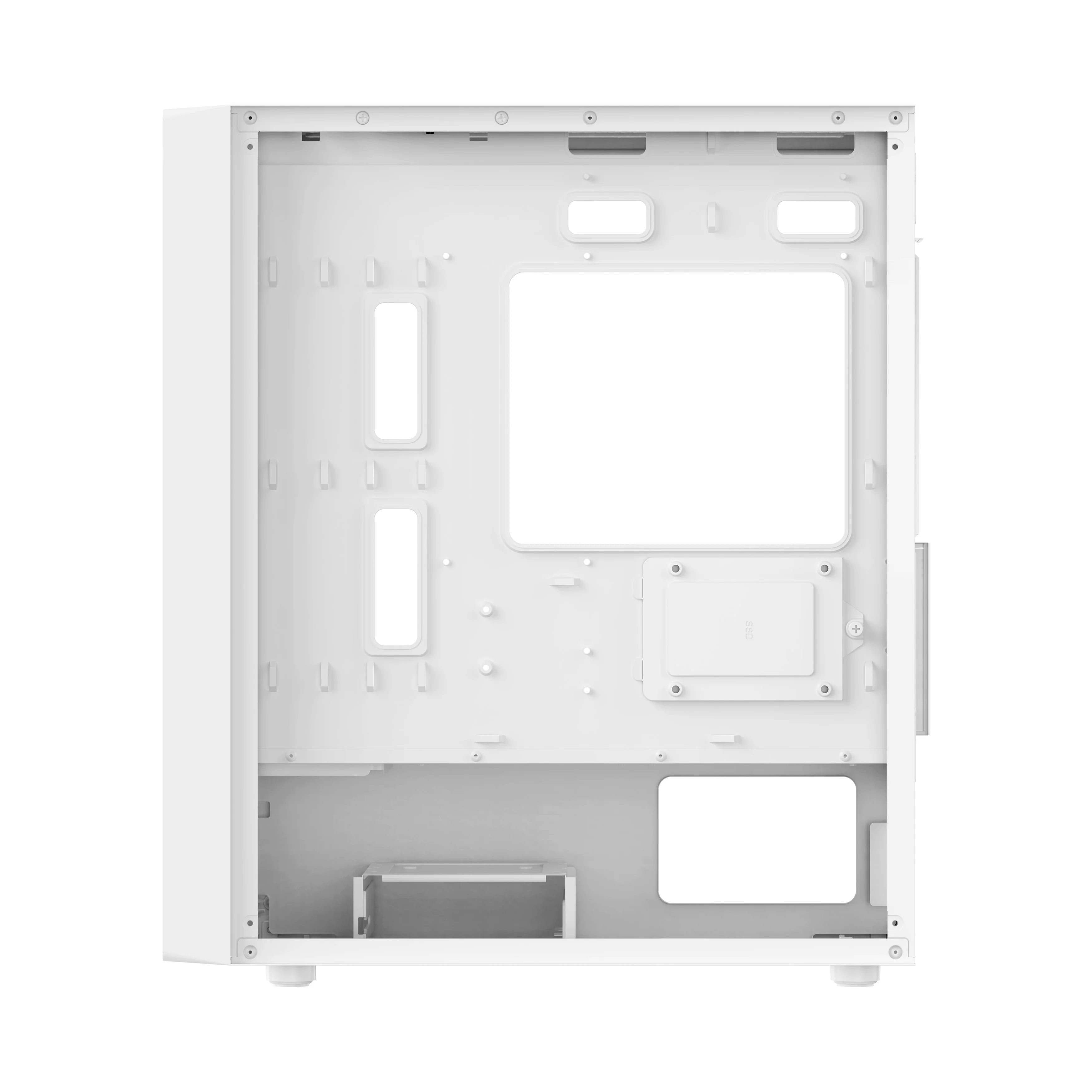 Ocypus Gamma C50 High Airflow Front Panel MATX Case (Black, White) - Image 13