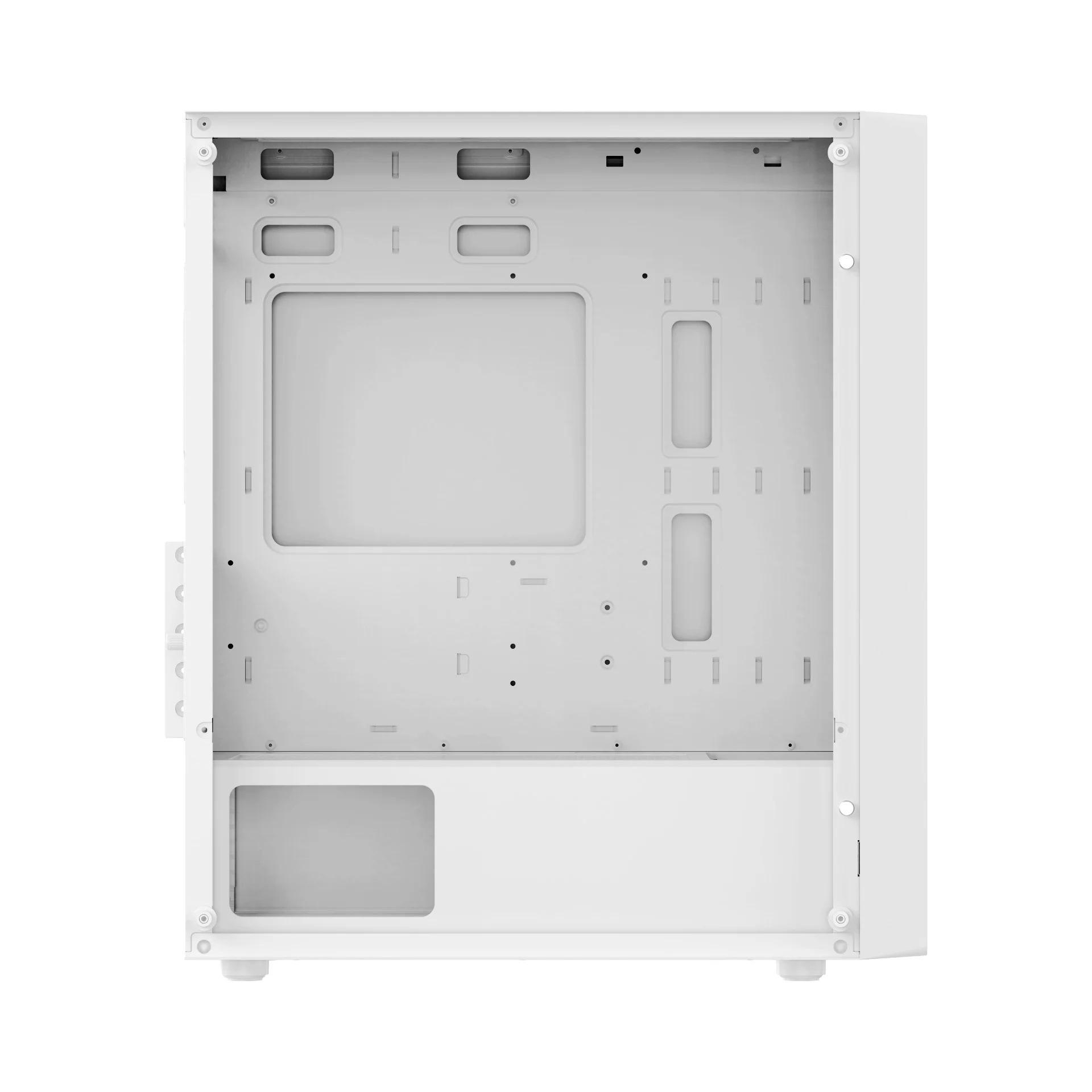 Ocypus Gamma C50 High Airflow Front Panel MATX Case (Black, White) - Image 14