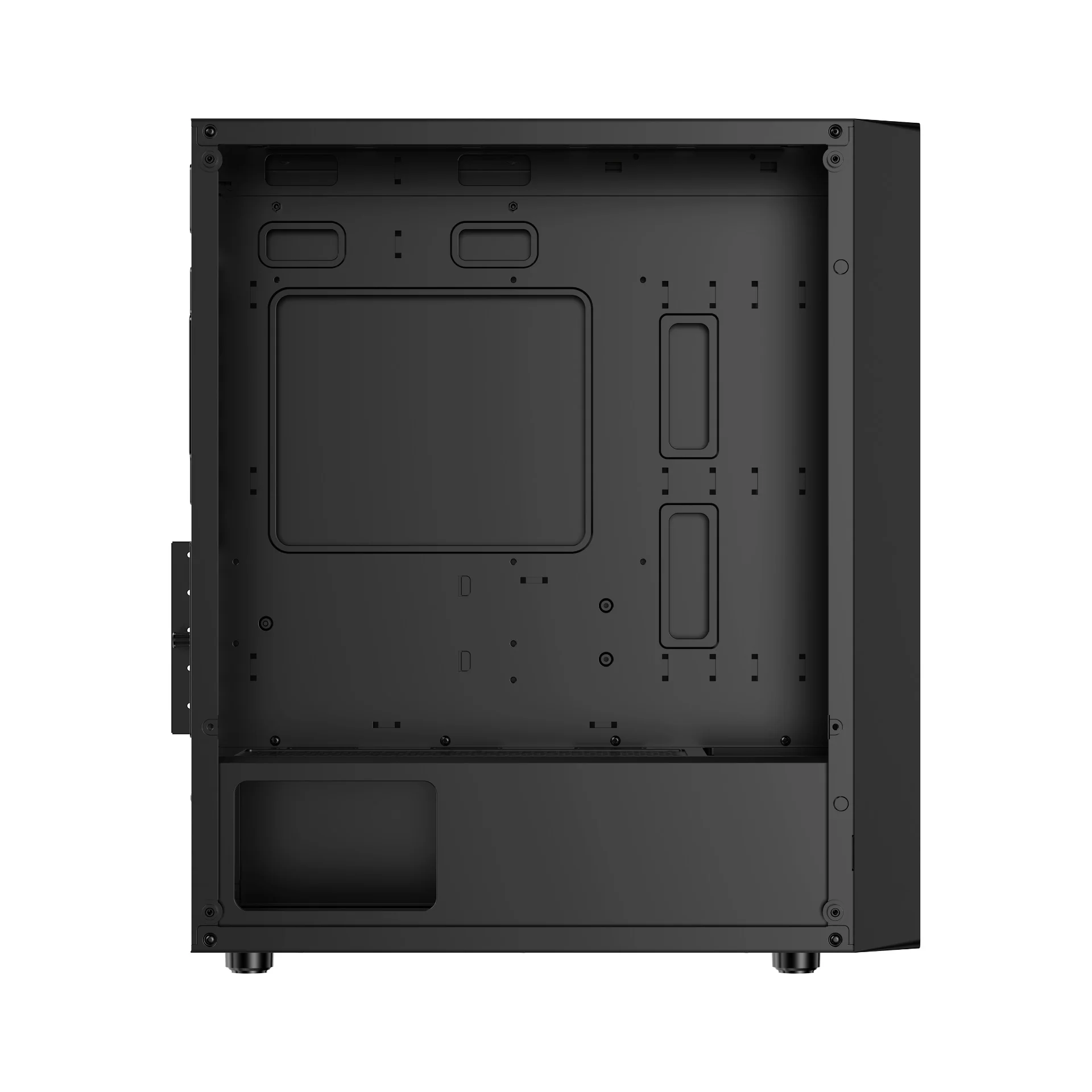Ocypus Gamma C50 High Airflow Front Panel MATX Case (Black, White) - Image 5