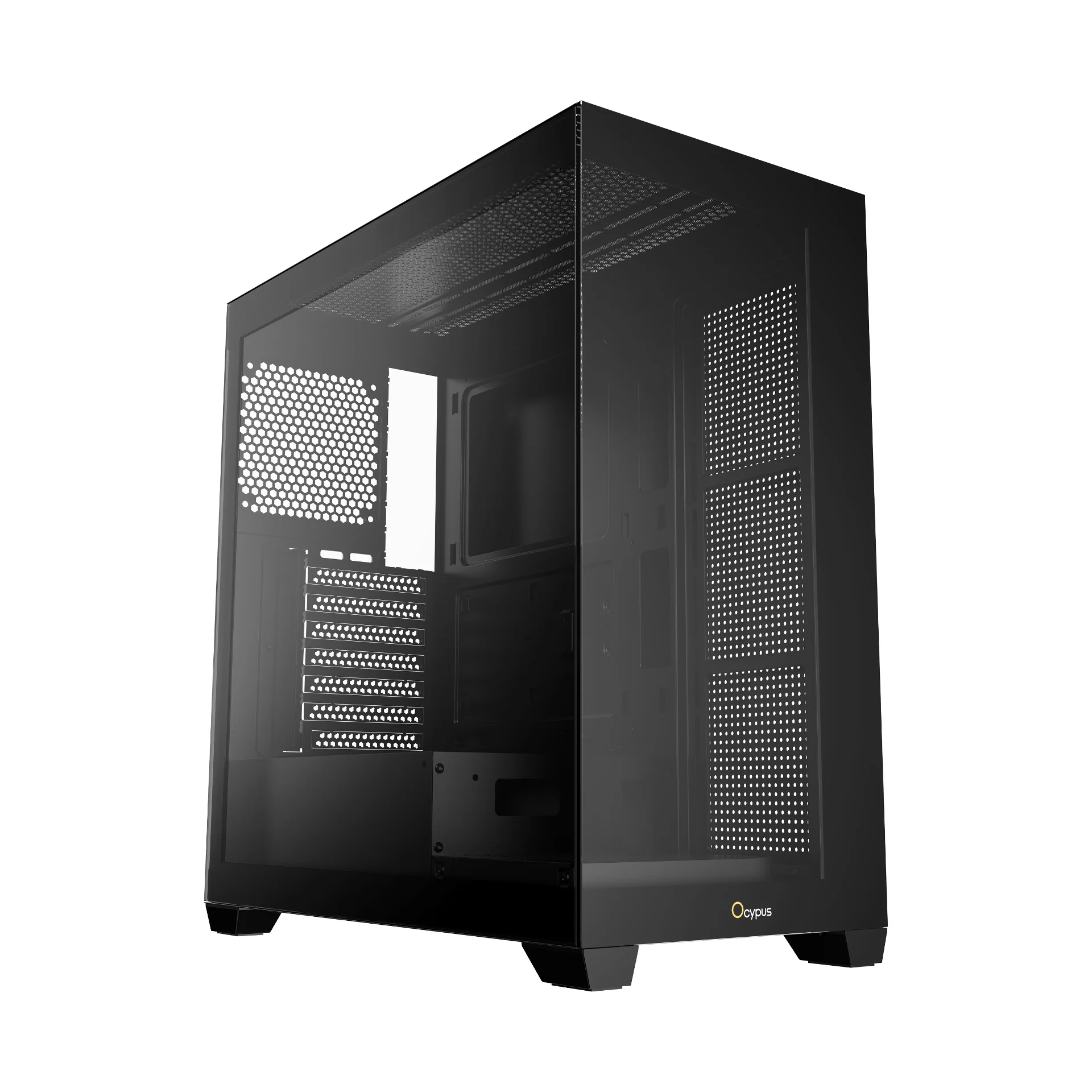 Ocypus Gamma C72 Mid Tower ATX PC Case (Black, White) - Image 2