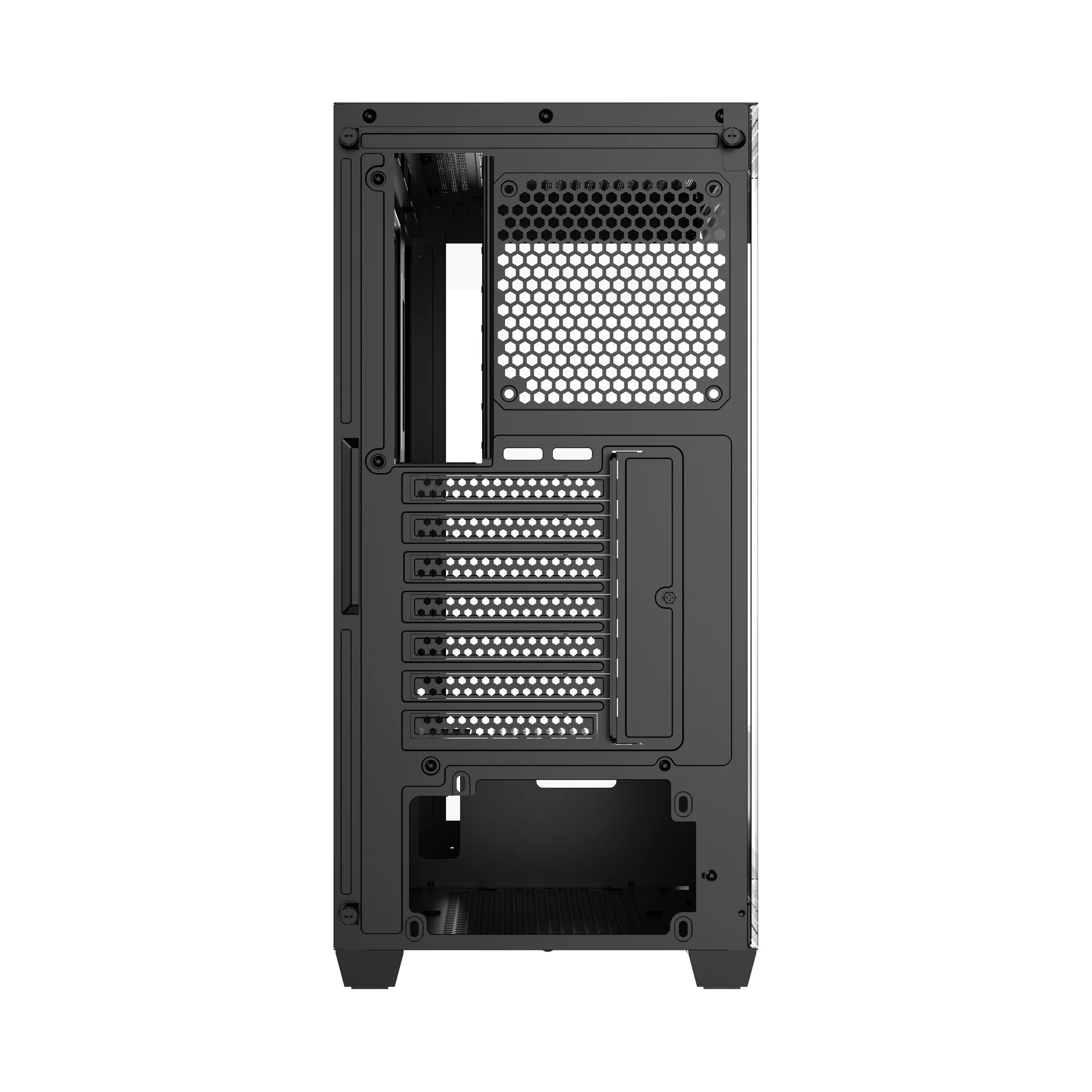 Ocypus Gamma C72 Mid Tower ATX PC Case (Black, White) - Image 8