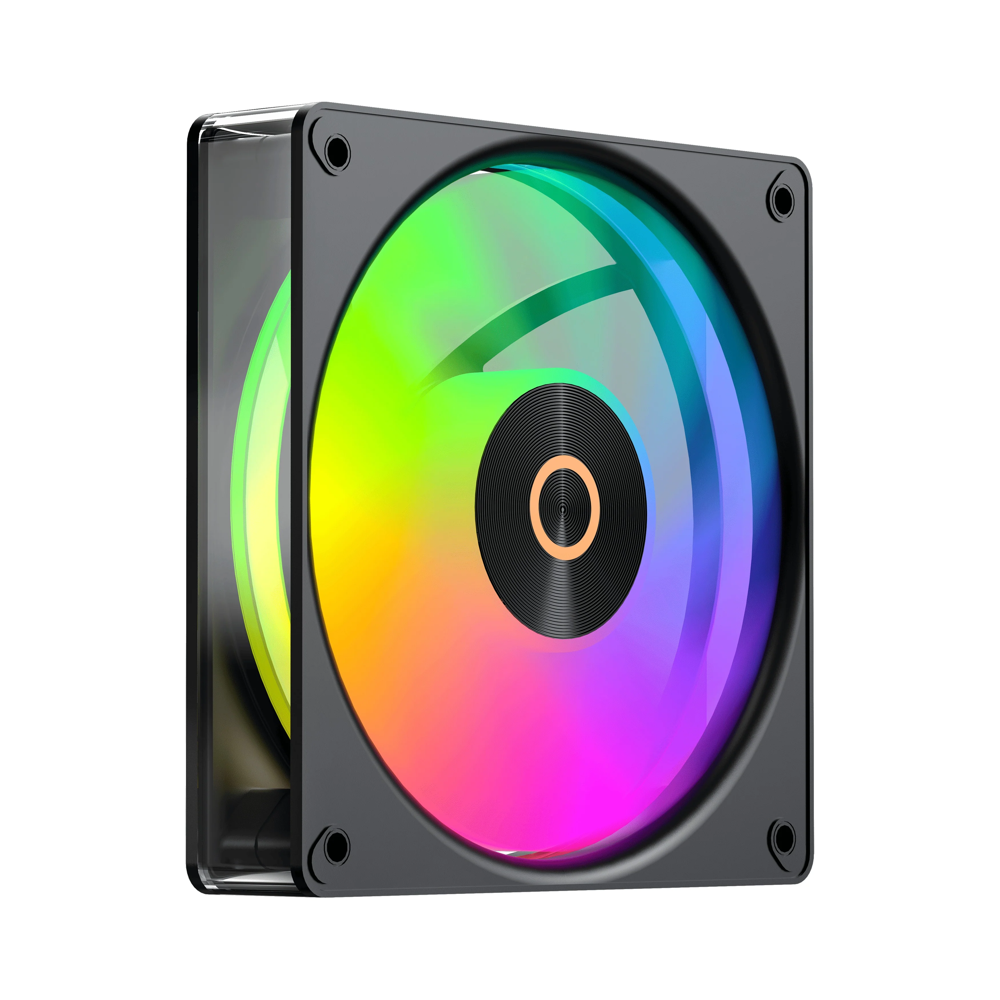 Ocypus Gamma F12 Elite ARGB 120mm PWM Fan with Transparent Frame (Black, White) - Image 2