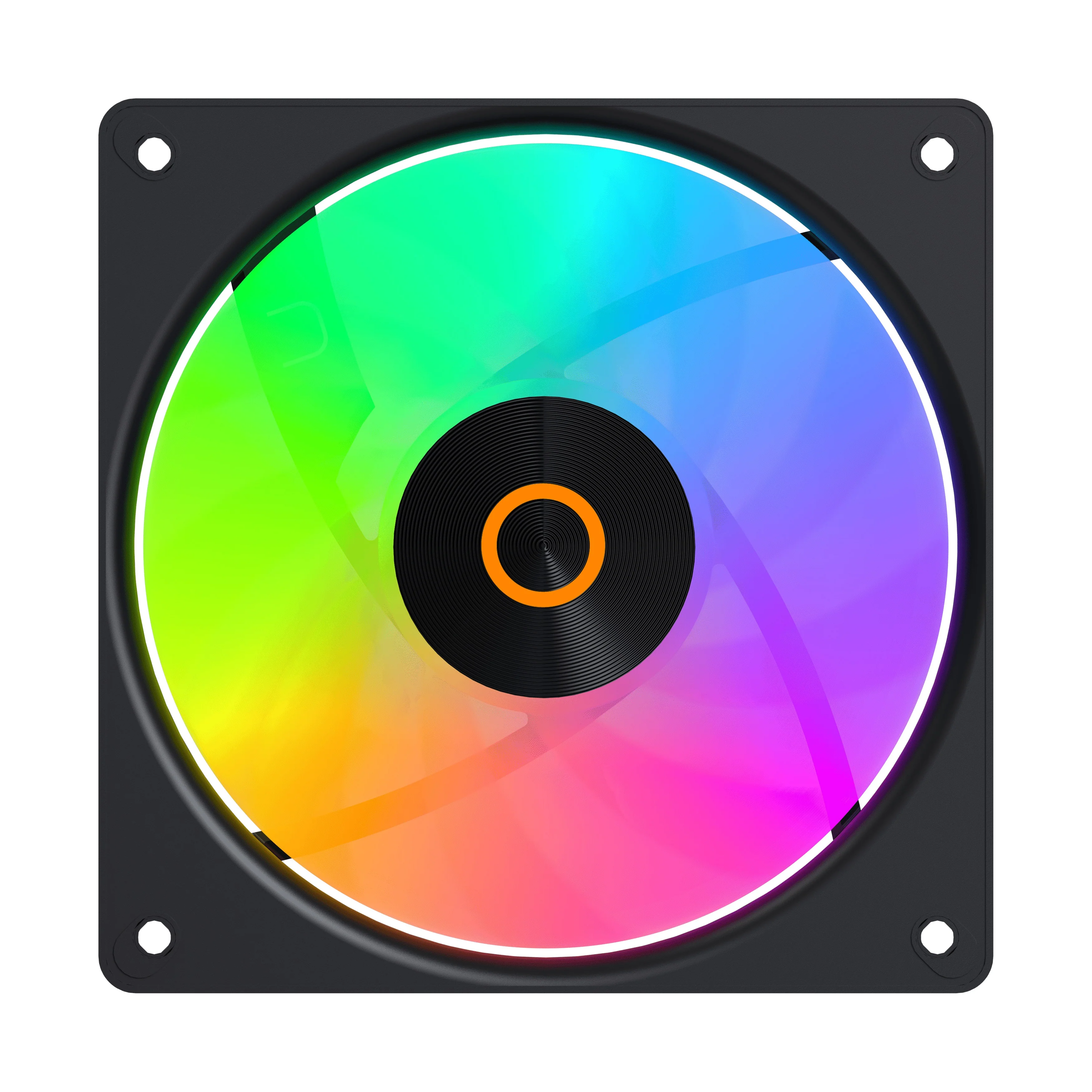 Ocypus Gamma F12 Elite ARGB 120mm PWM Fan with Transparent Frame (Black, White) - Image 3