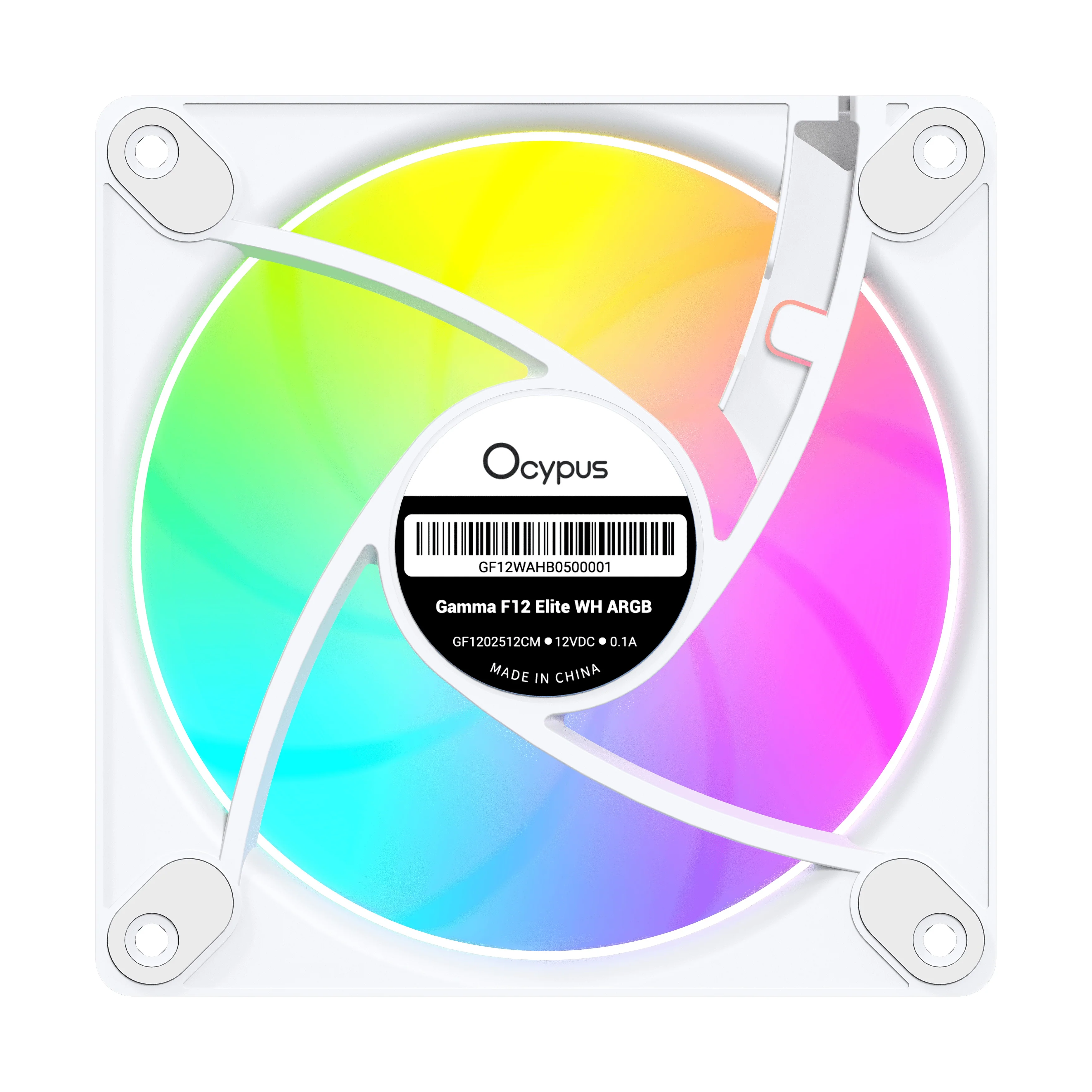 Ocypus Gamma F12 Elite ARGB 3-in-1 120mm PWM Fan with Transparent Frame (Black, White) - Image 15