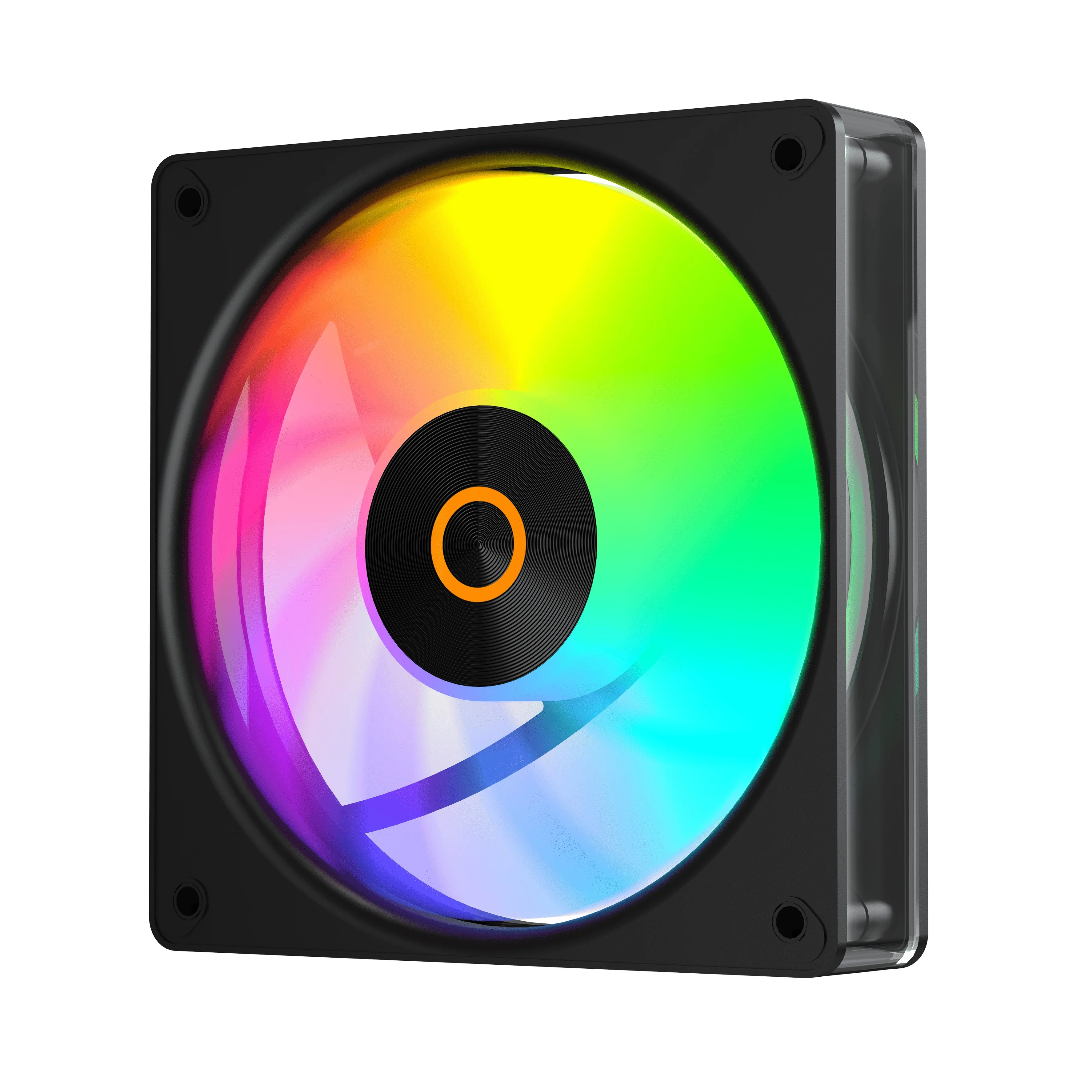 Ocypus Gamma F12 Elite ARGB Reverse Blade 3-in-1 120mm PWM Fan with Transparent Frame (Black, White) - Image 3