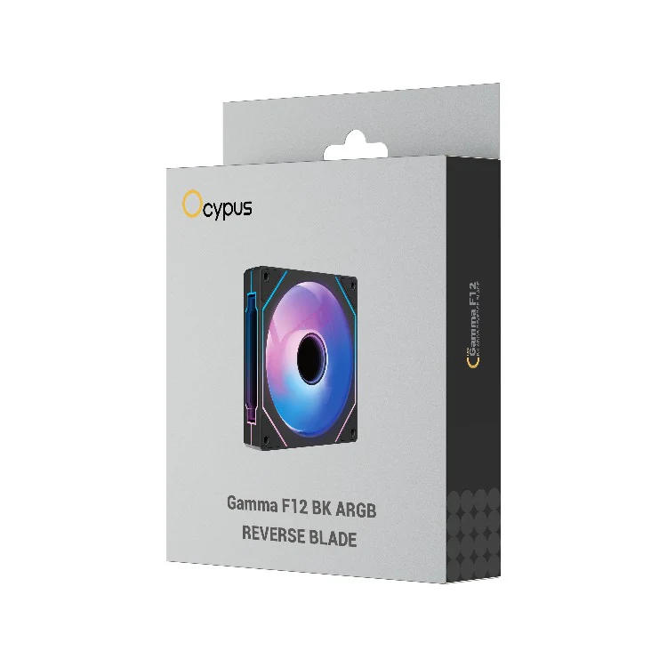 Ocypus Gamma F12 Reverse Blade ARGB 120MM PWM Fan - Single Pack (Black, White) (F12-BK1AM01X-GL, F12-WH1AM01X-GL) - Image 7