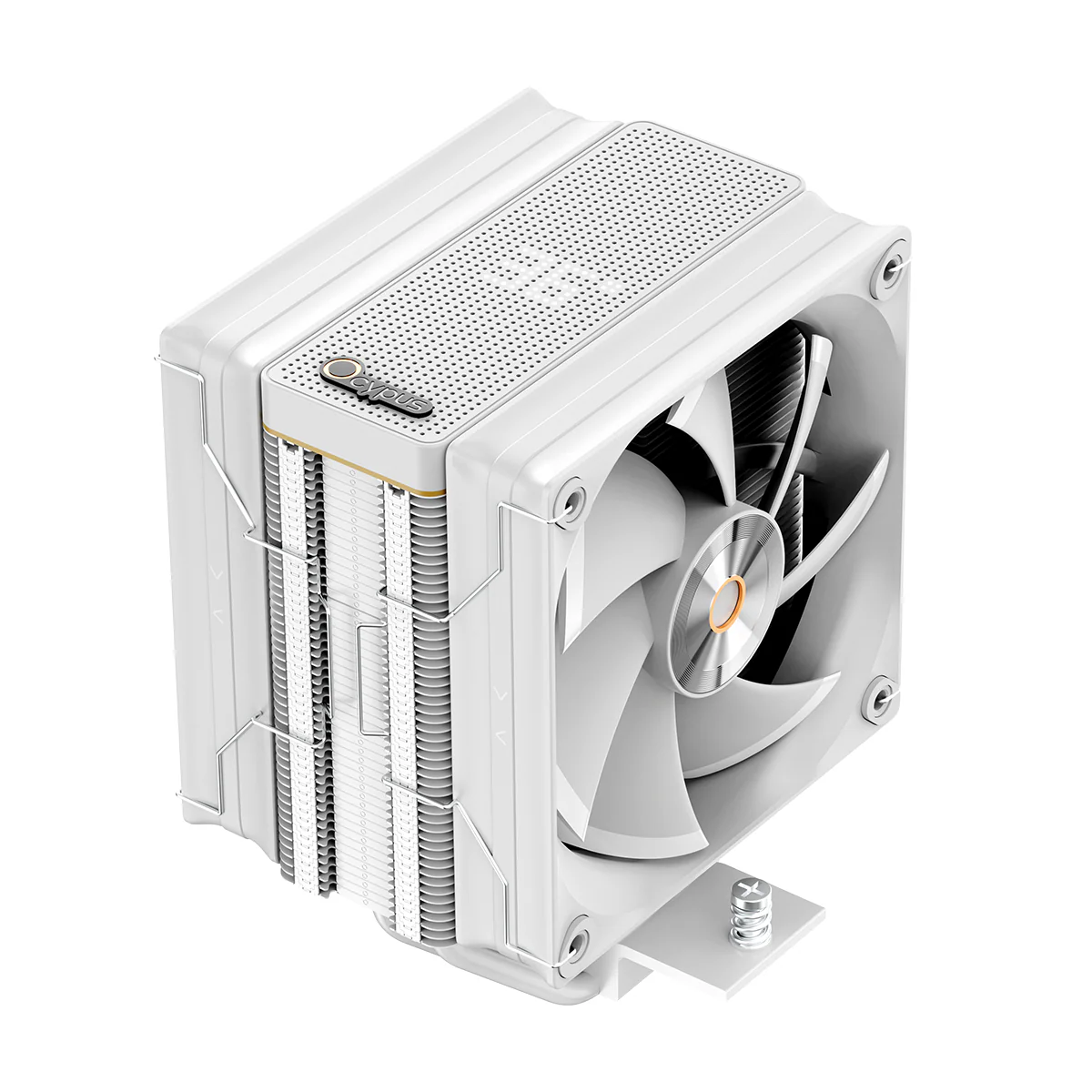 Ocypus Iota A40 Dual Fan 4 Heat-Pipes Single Tower Air Cooler with Dot-Matrix Digital Display (Black, White) - Image 11