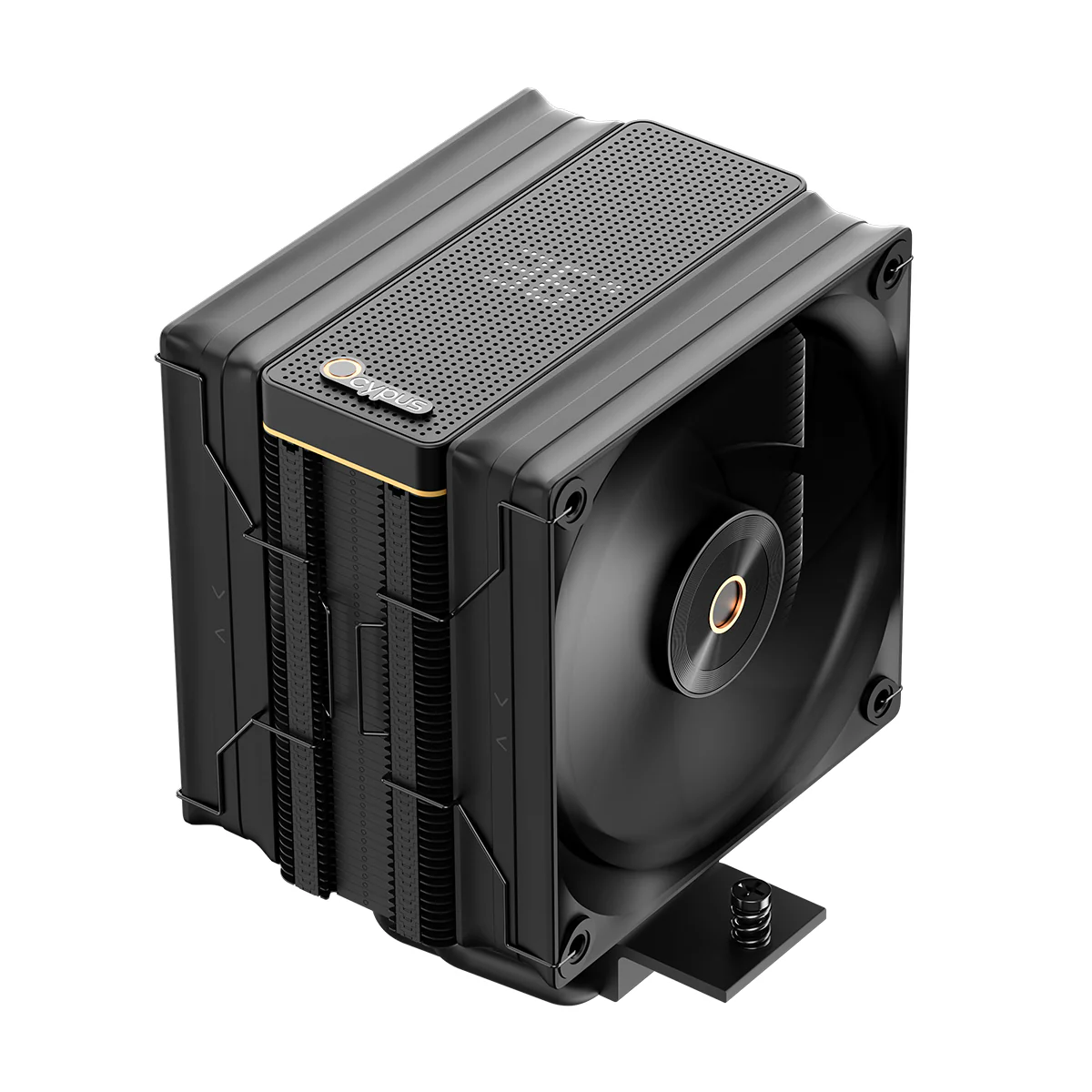 Ocypus Iota A40 Dual Fan 4 Heat-Pipes Single Tower Air Cooler with Dot-Matrix Digital Display (Black, White) - Image 2