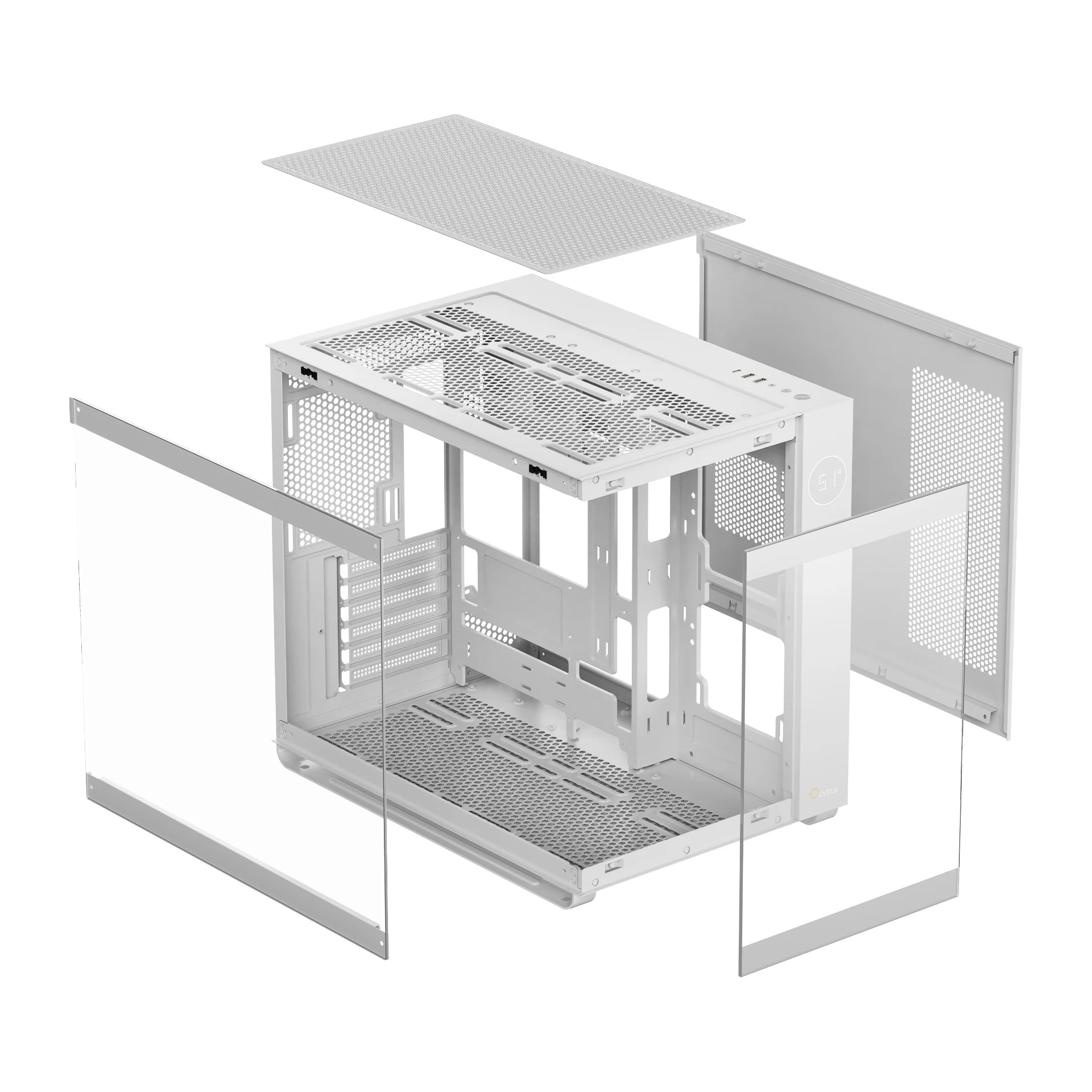Ocypus Iota C70 ARGB Panoramic Mid Tower Case With 6 ARGB Fans (Black, White) - Image 17