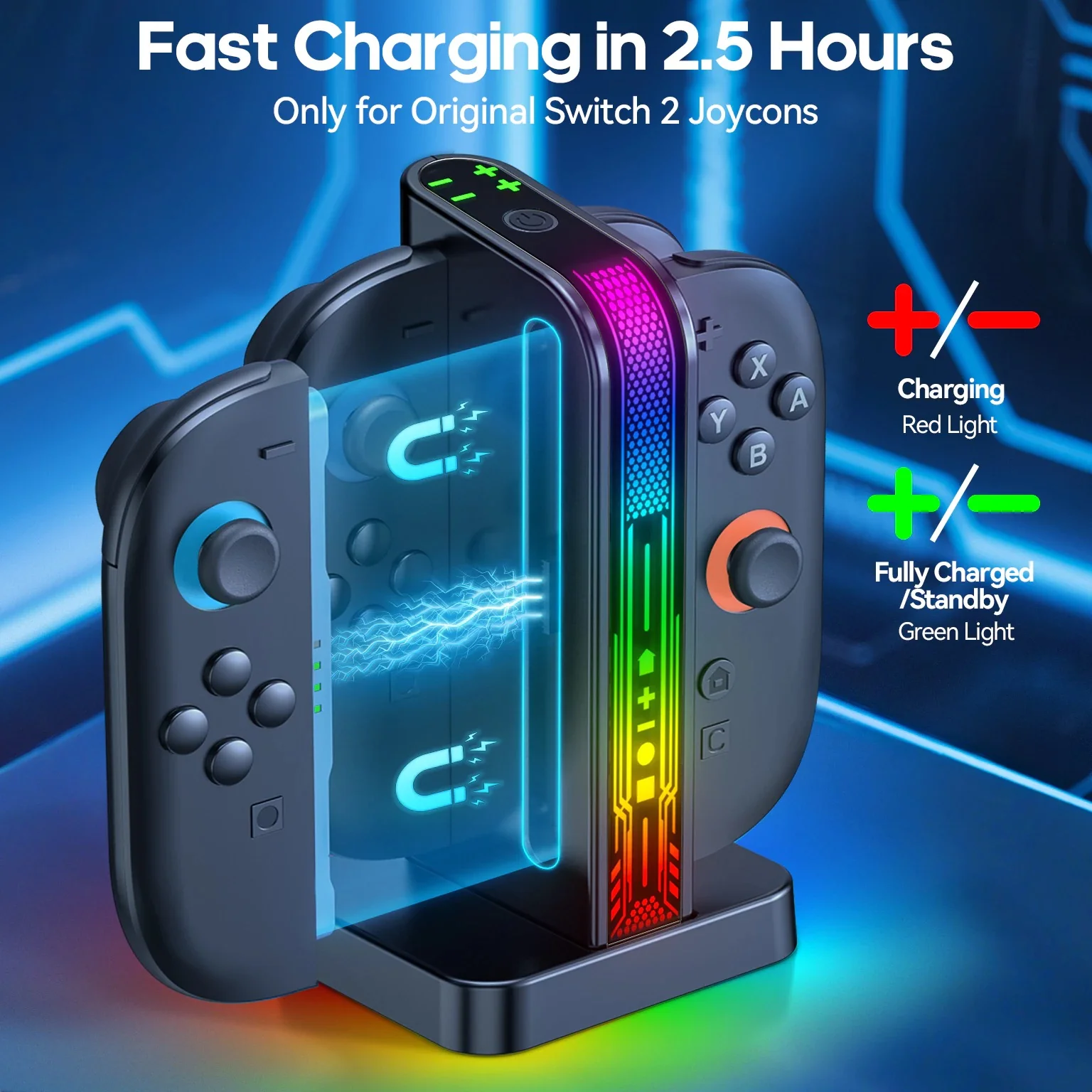 OIVO Controller Charging Dock for Nintendo Switch 2 (Black) (IV-SW207) - Image 6