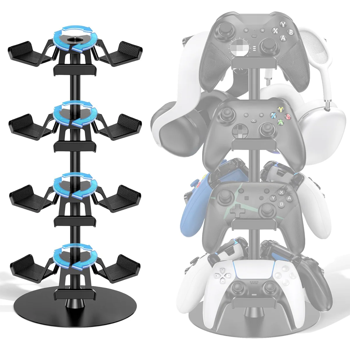 OIVO Controller & Headset Stand 4 Tiers (Black) (IV-P5425-4T) - Image 2