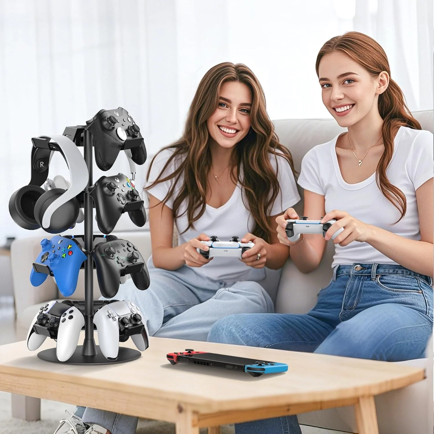 OIVO Controller & Headset Stand 4 Tiers (Black) (IV-P5425-4T) - Image 3